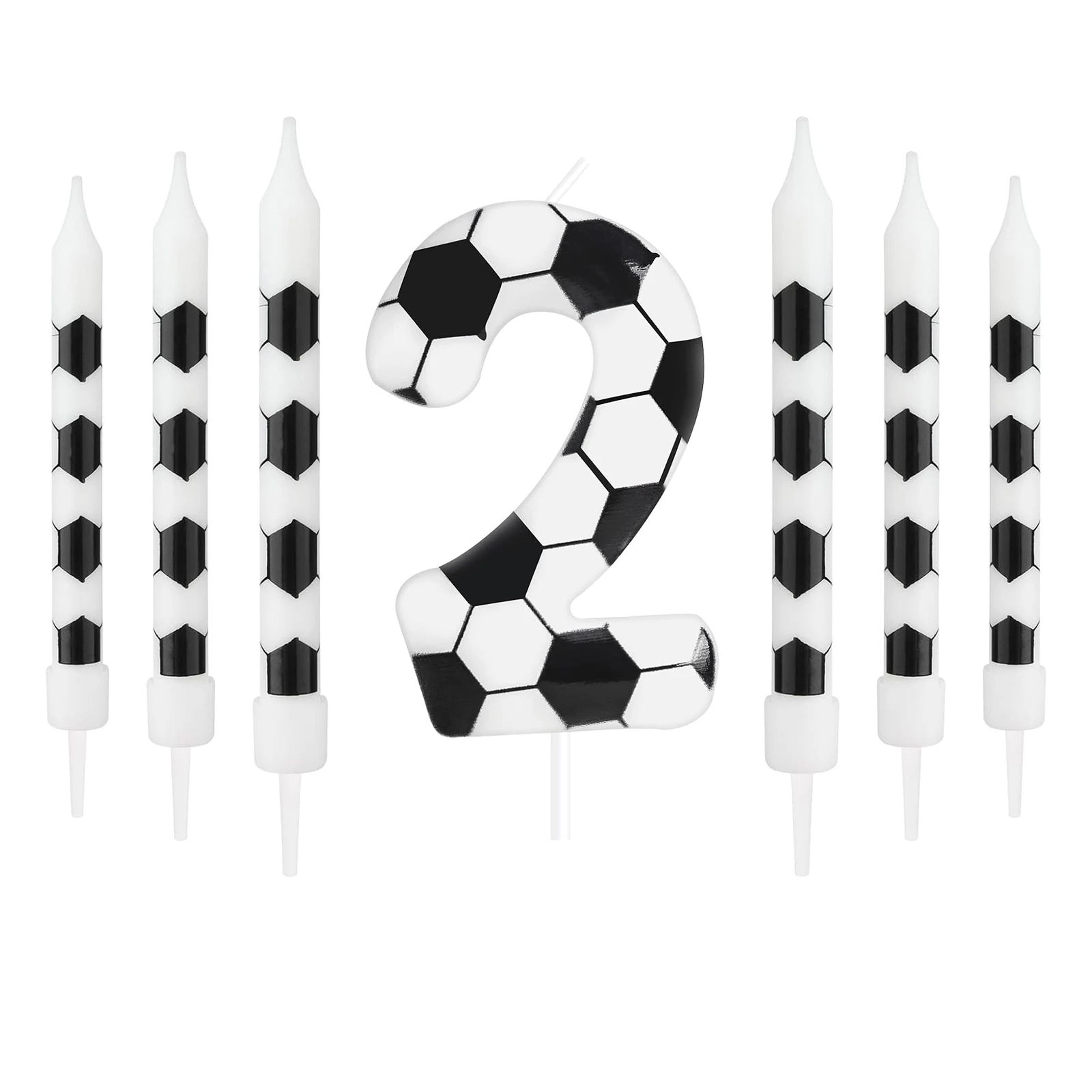 Soccer Number Birthday Candle 021  Paraffin Wax Cake Topper For Kids Adults Birthday  Anniversary P 8
