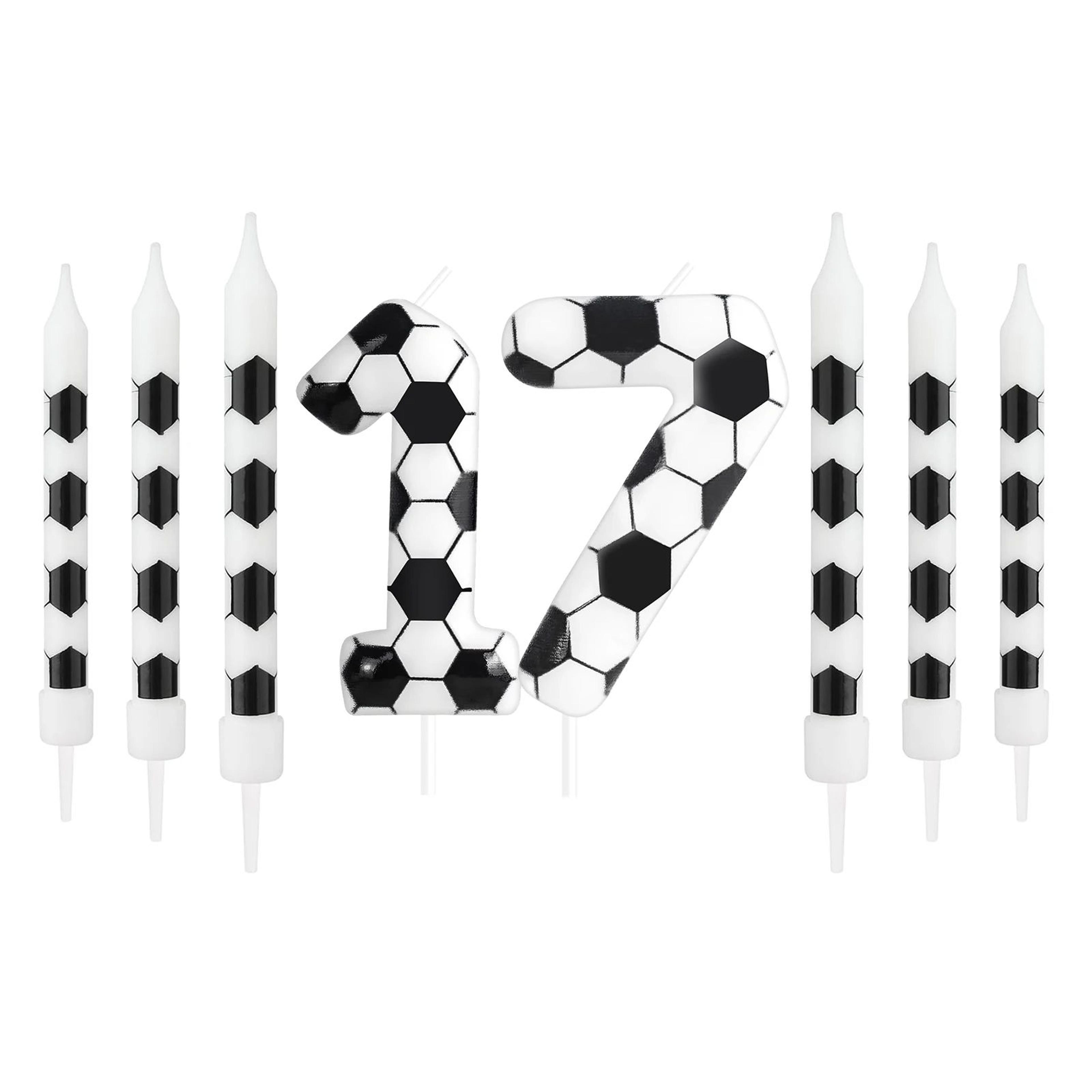 Soccer Number Birthday Candle 021  Paraffin Wax Cake Topper For Kids Adults Birthday  Anniversary P 23