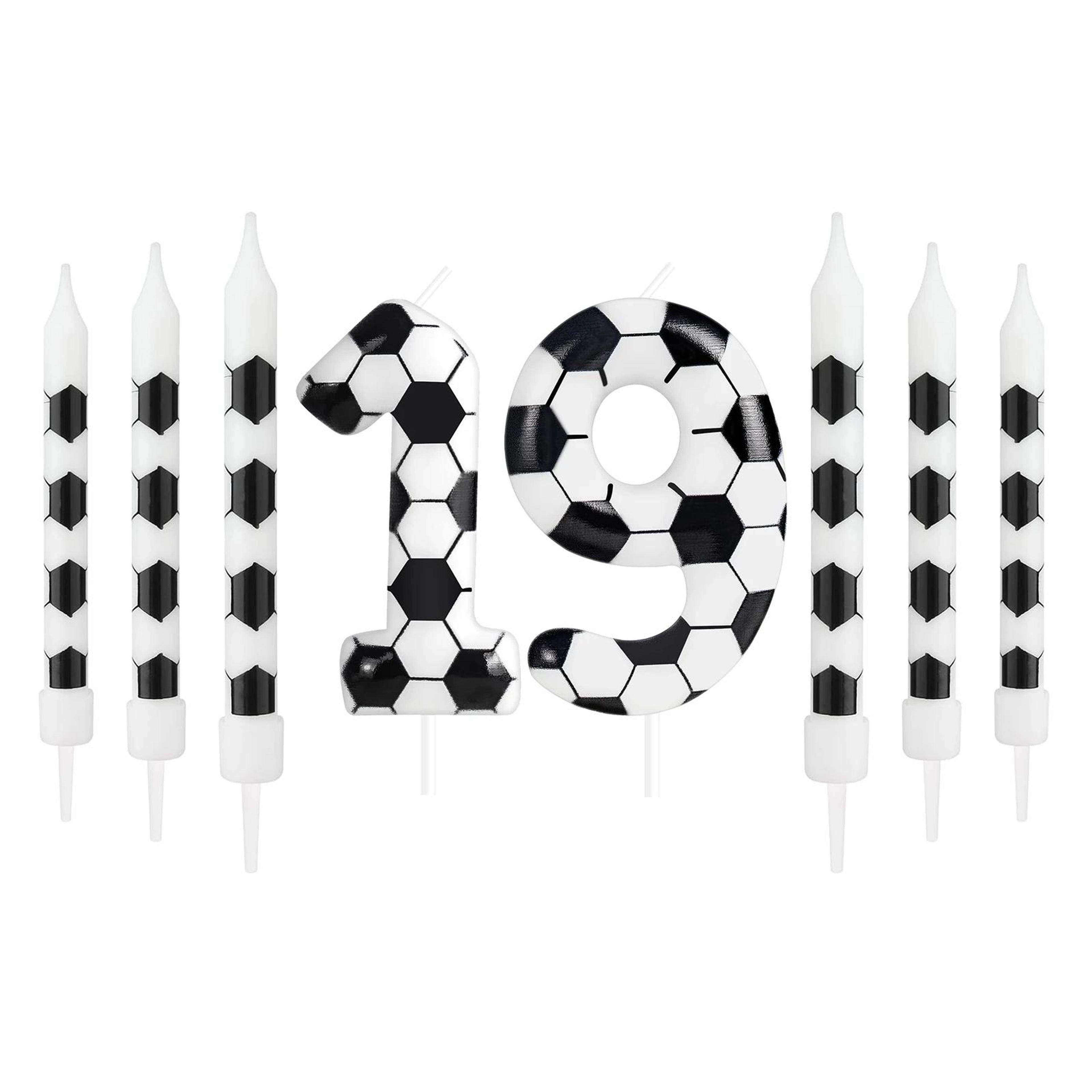 Soccer Number Birthday Candle 021  Paraffin Wax Cake Topper For Kids Adults Birthday  Anniversary P 25