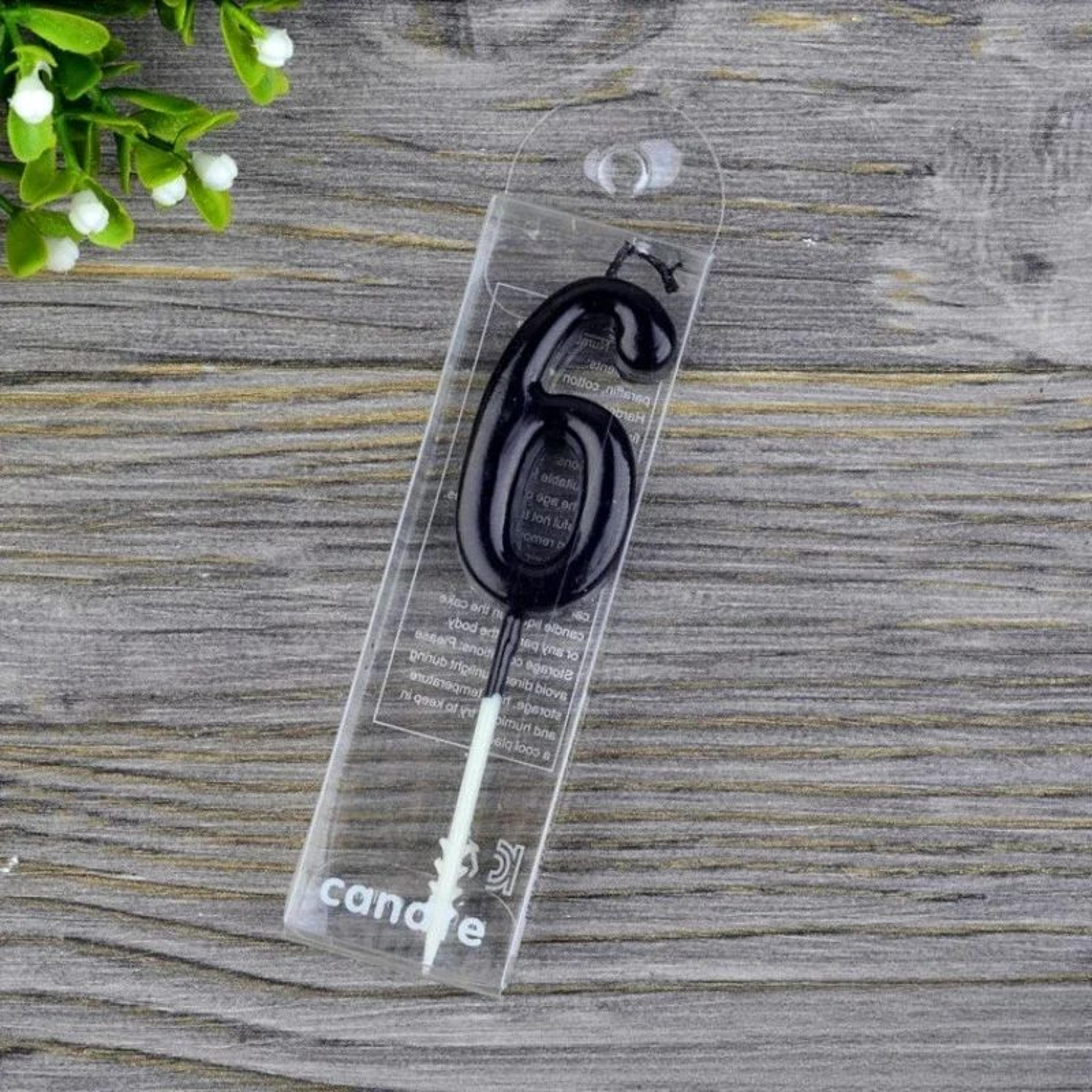 Black Number Birthday Candle  Elegant Cake Topper For Birthday Party Cake Decorations 12