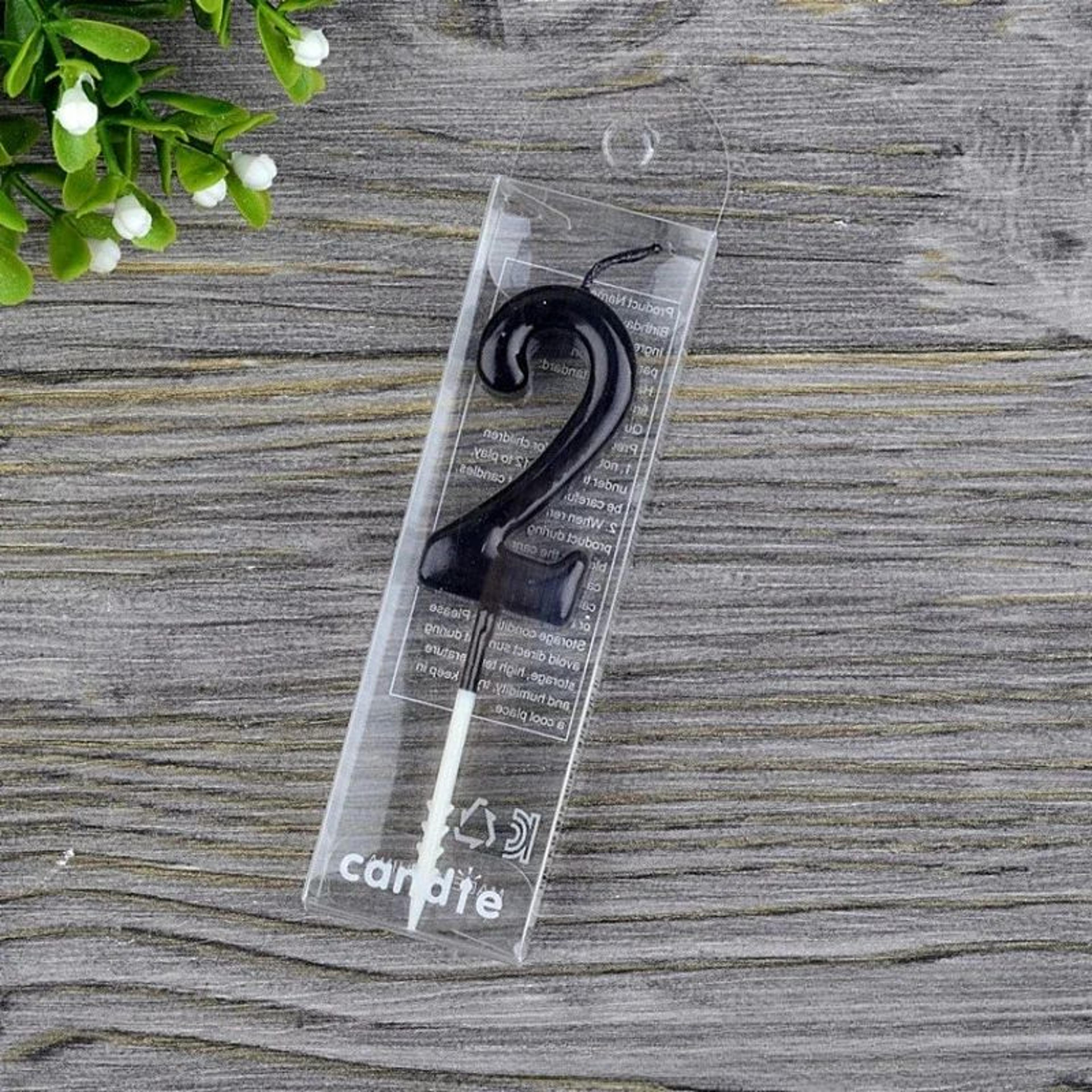 Black Number Birthday Candle  Elegant Cake Topper For Birthday Party Cake Decorations 8