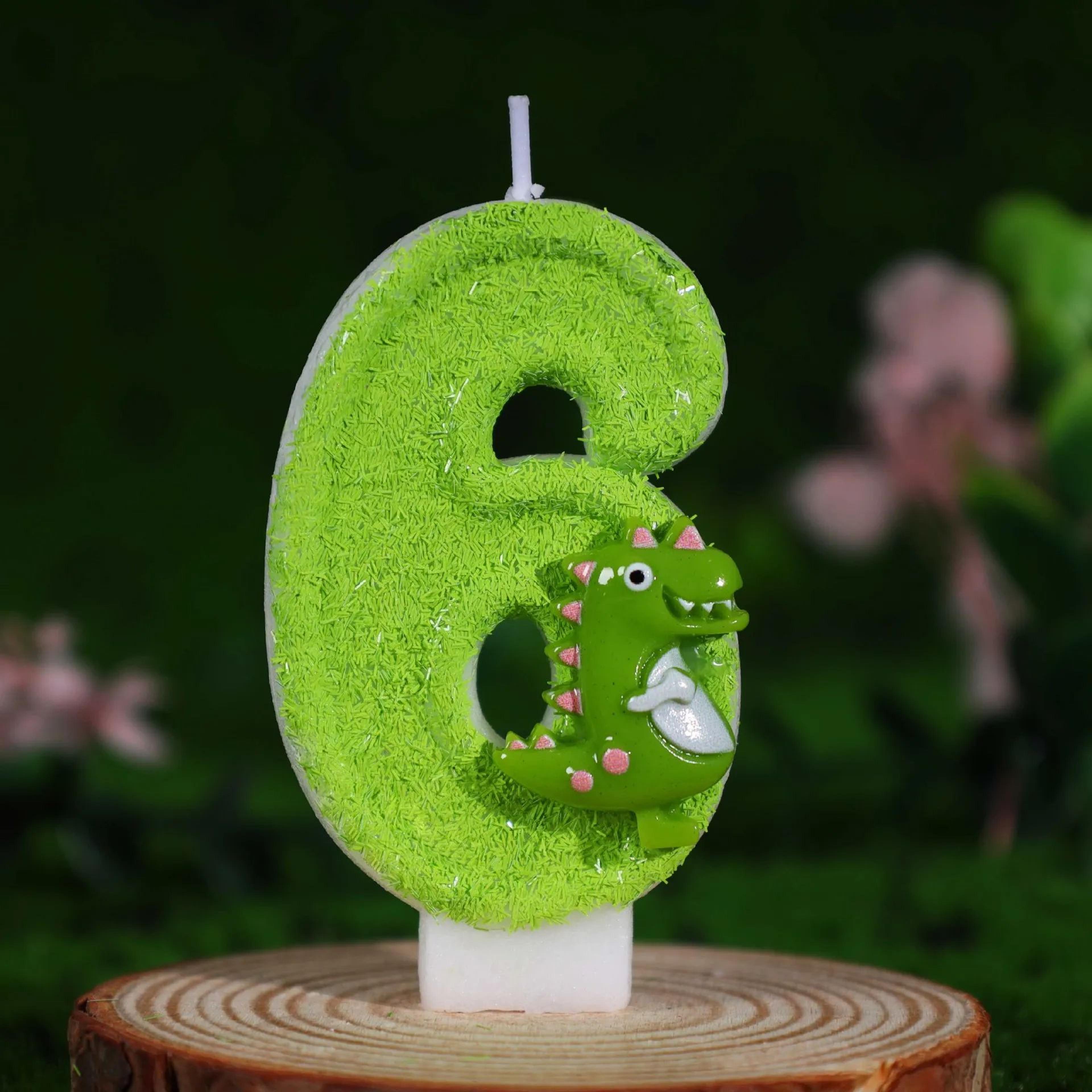 09 Dinosaur Number Birthday Candle  Cute Cartoon Cake Topper For Kids Birthday Party  One Year Cele 11