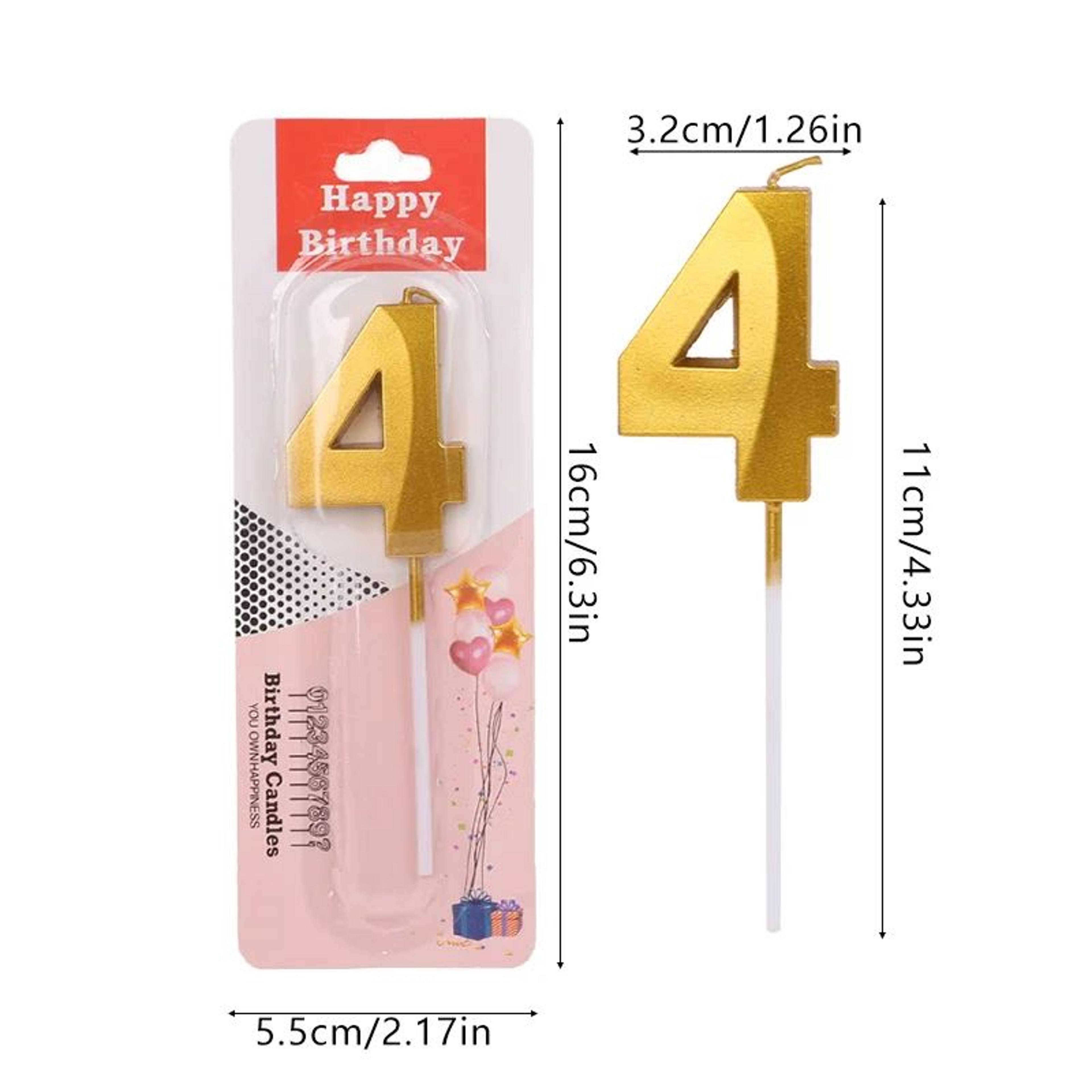 17pcs Golden Number Birthday Candles  Metallic Digital Cake Toppers For Birthday Wedding  Celebrati 8