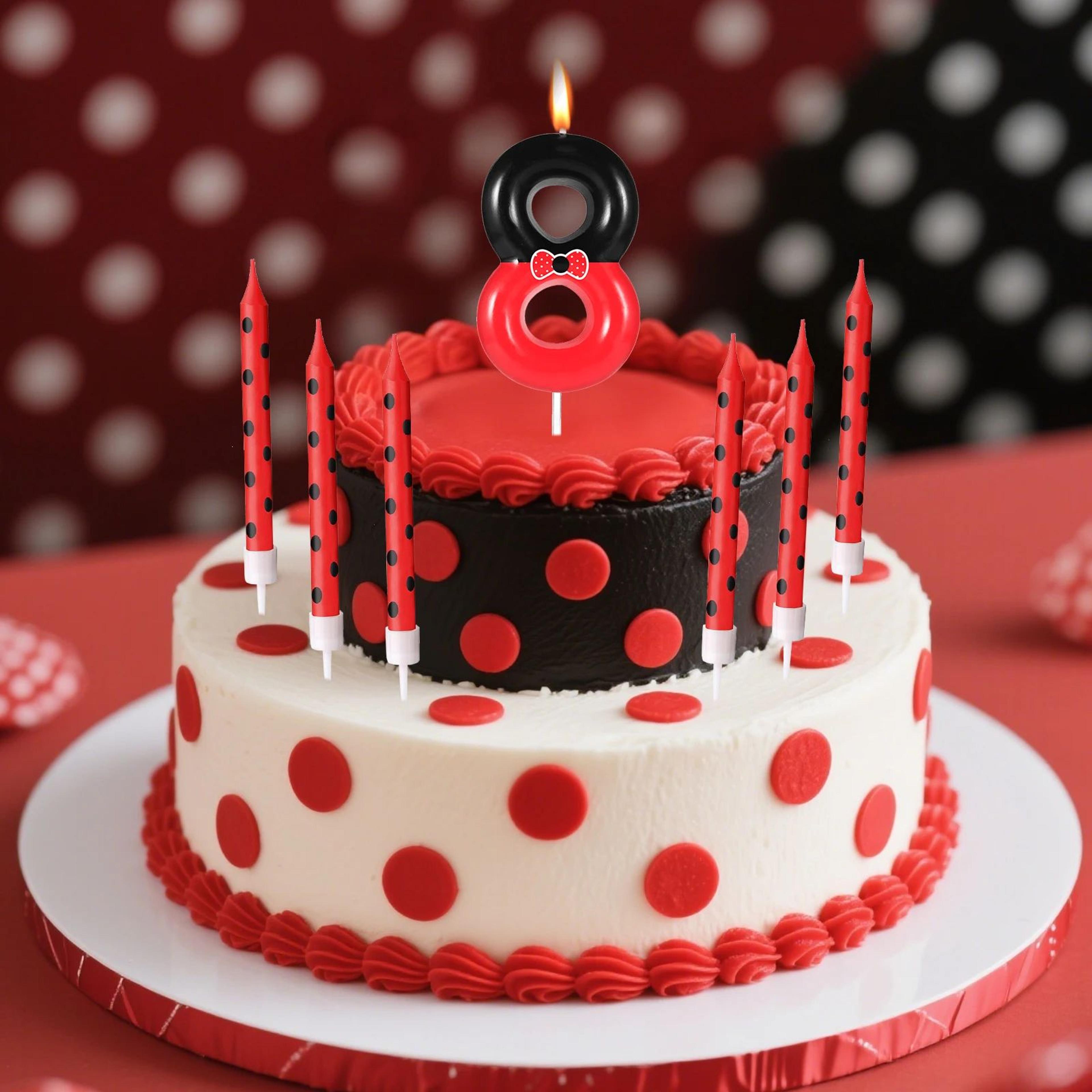 7pcs Black  Red Mouse Number Birthday Candles  Cartoon Cake Decorations For Boys  Girls Birthday Pa 3