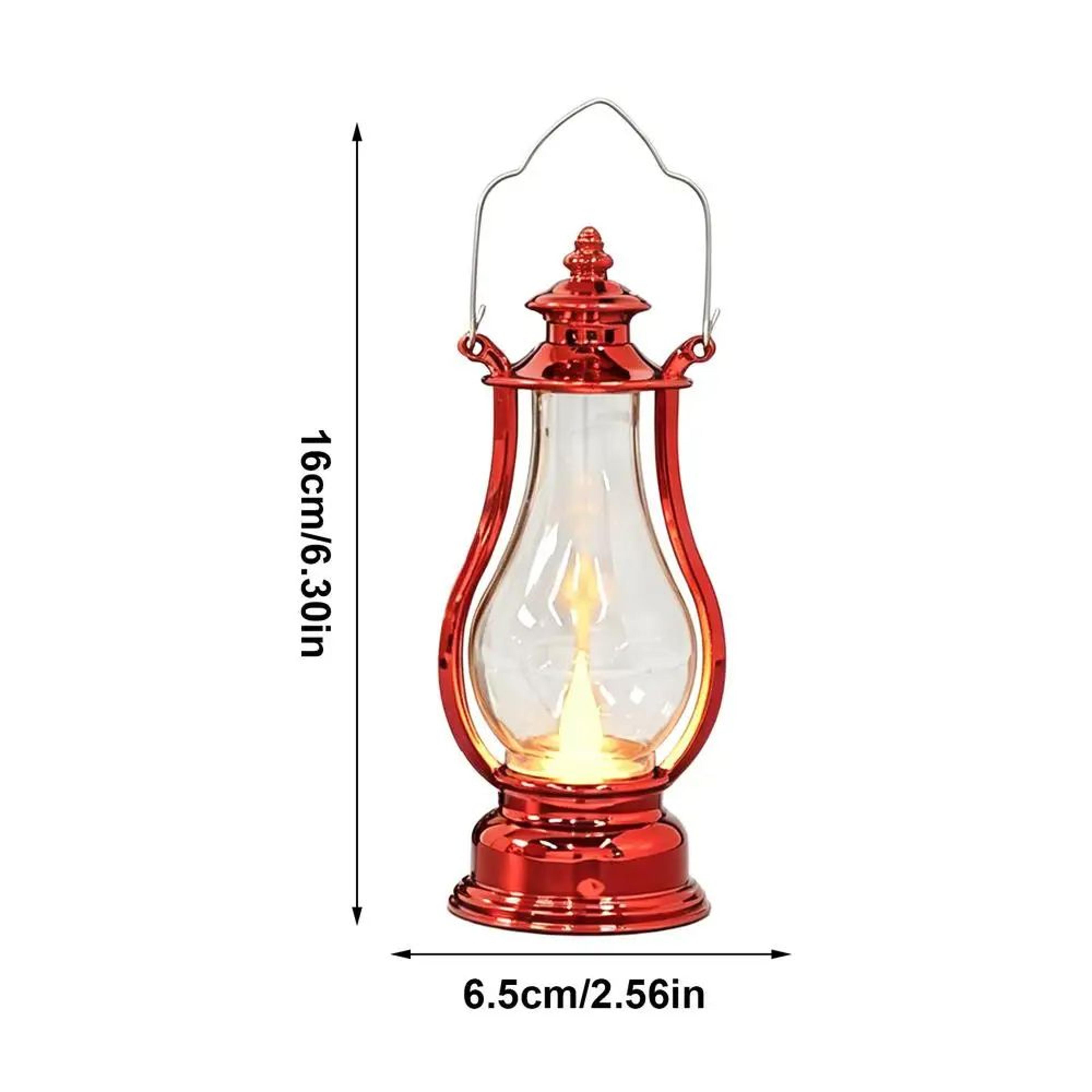 Portable Vintage LED Oil Lamp Lantern  Battery Operated Hanging Decorative Light For Home Patio Cam 6