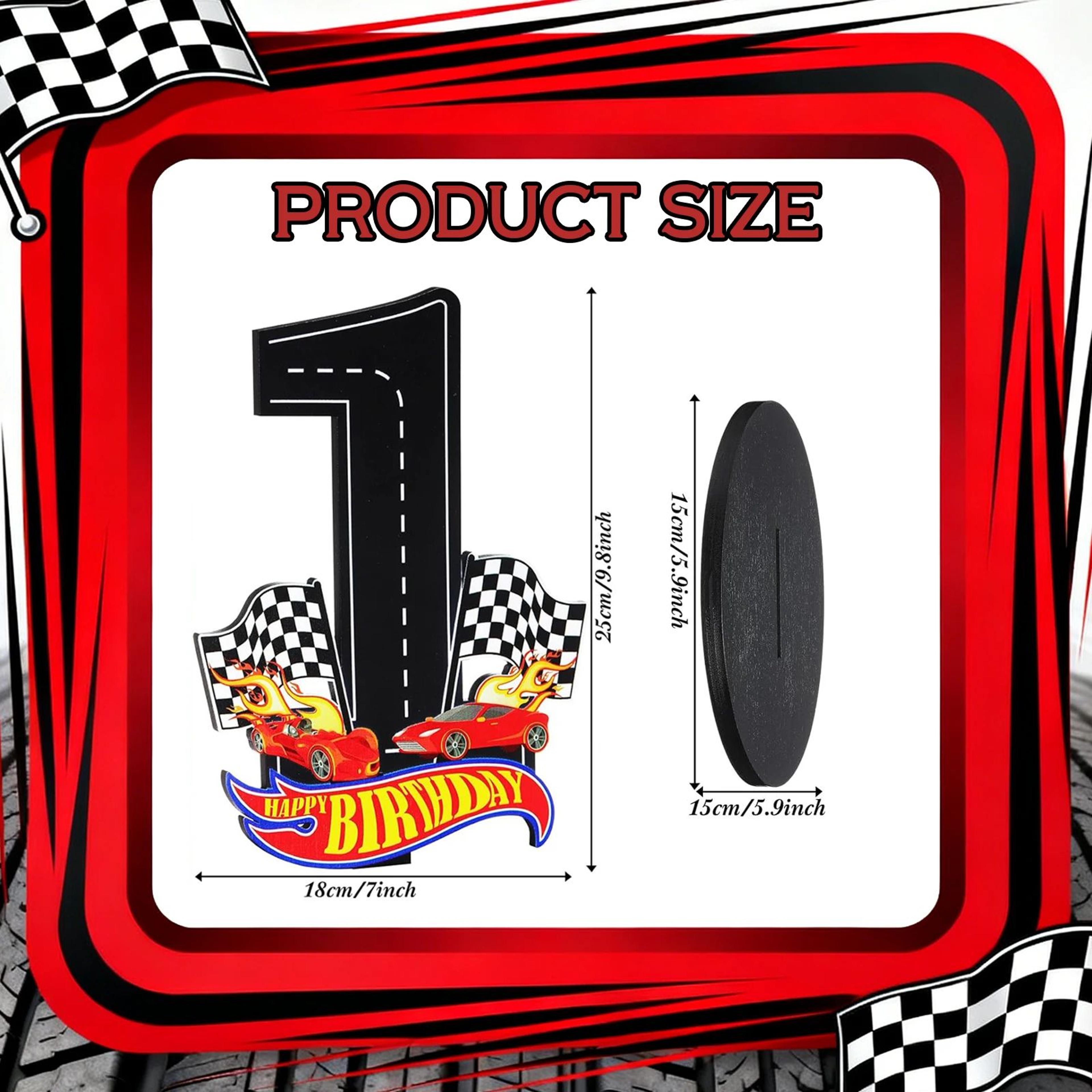 Racing Cars Birthday Numeral Candles Set  Checkered Cake Candles For RacingThemed Party Decorations 5