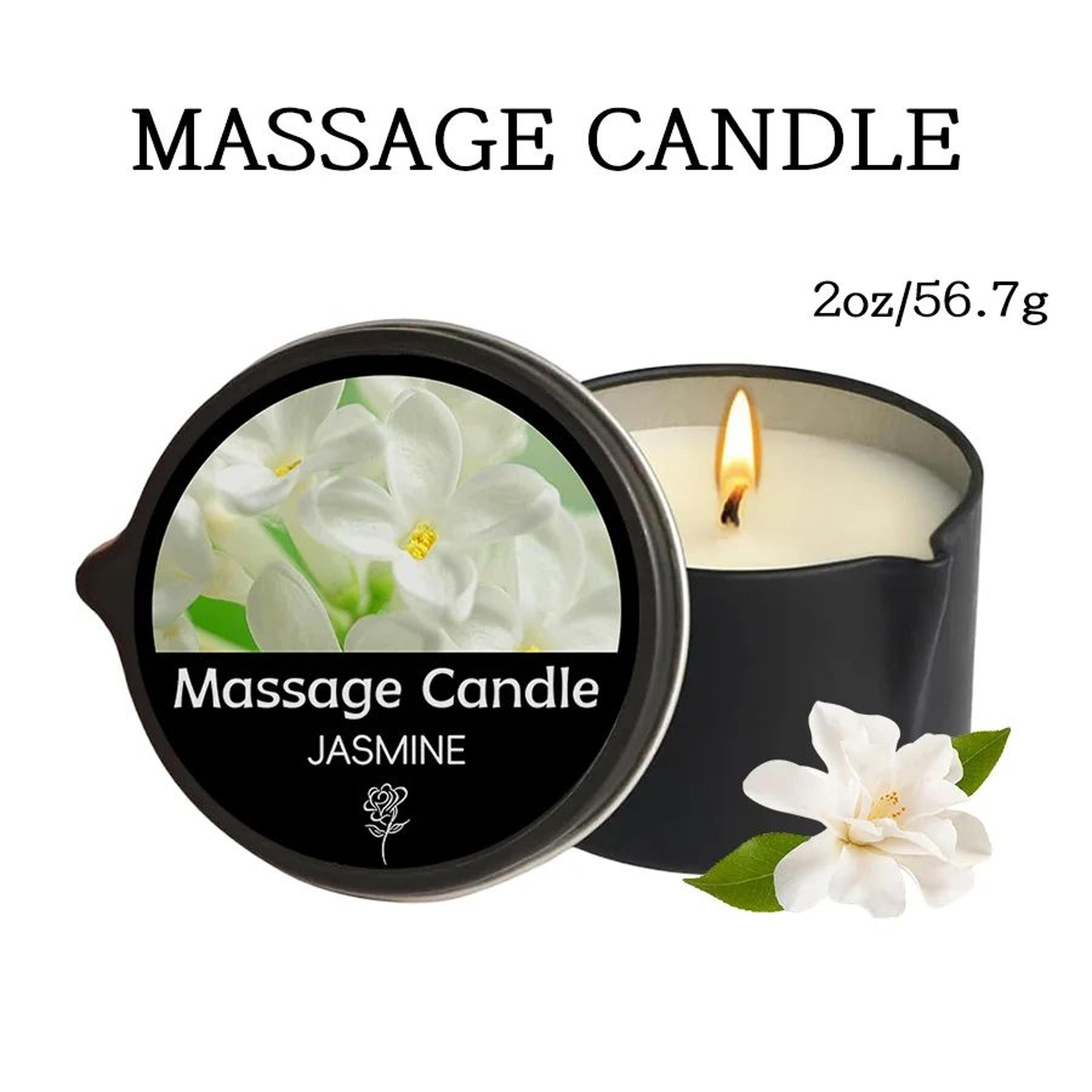 Essential Oil Massage Candle  Warm Massage Oil With Pour Spout 6 Scents Handmade 1 Oz  2 Oz 12
