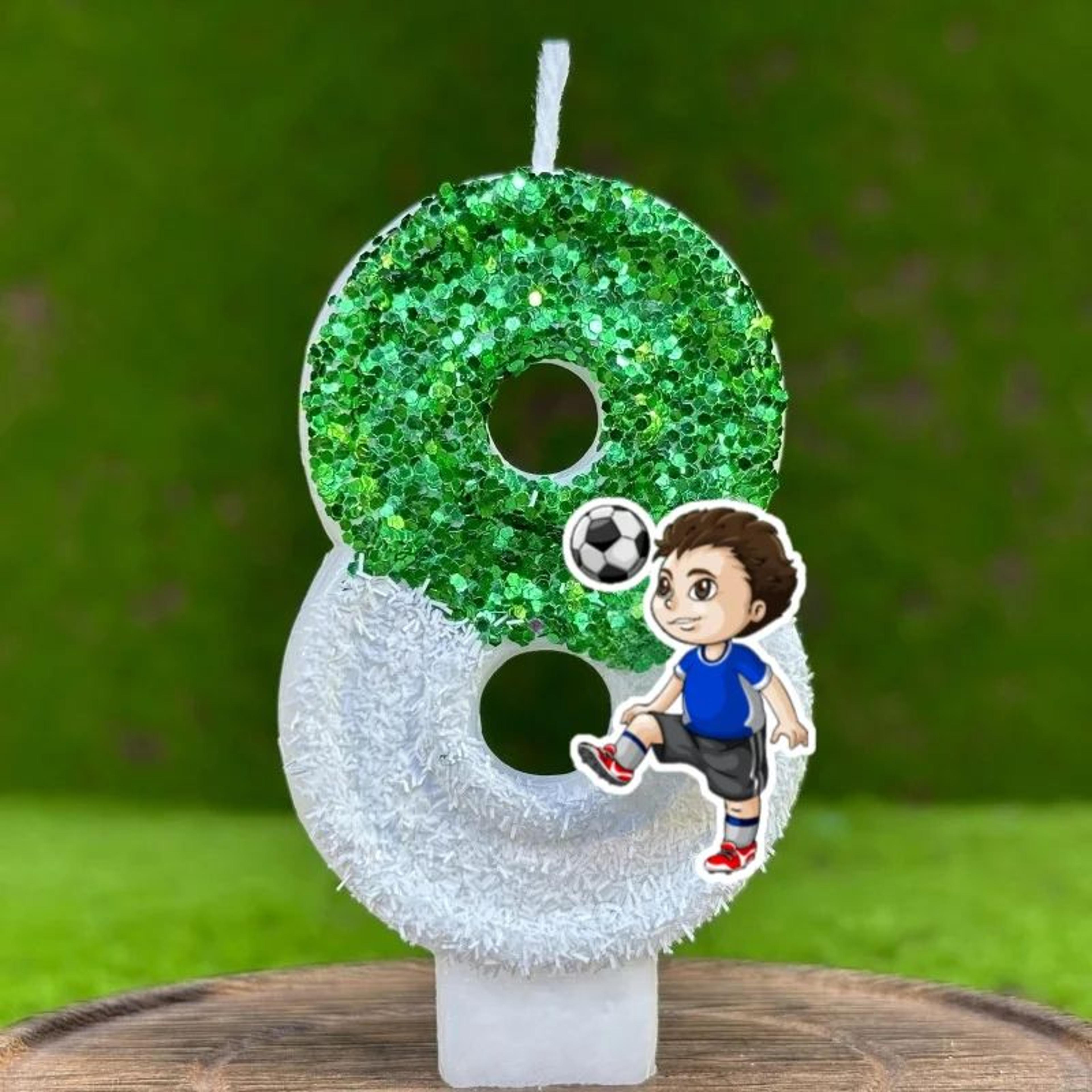 Football Theme Number Birthday Cake Candles 09  Cartoon Party Cake Decorations For Kids  Celebratio 14