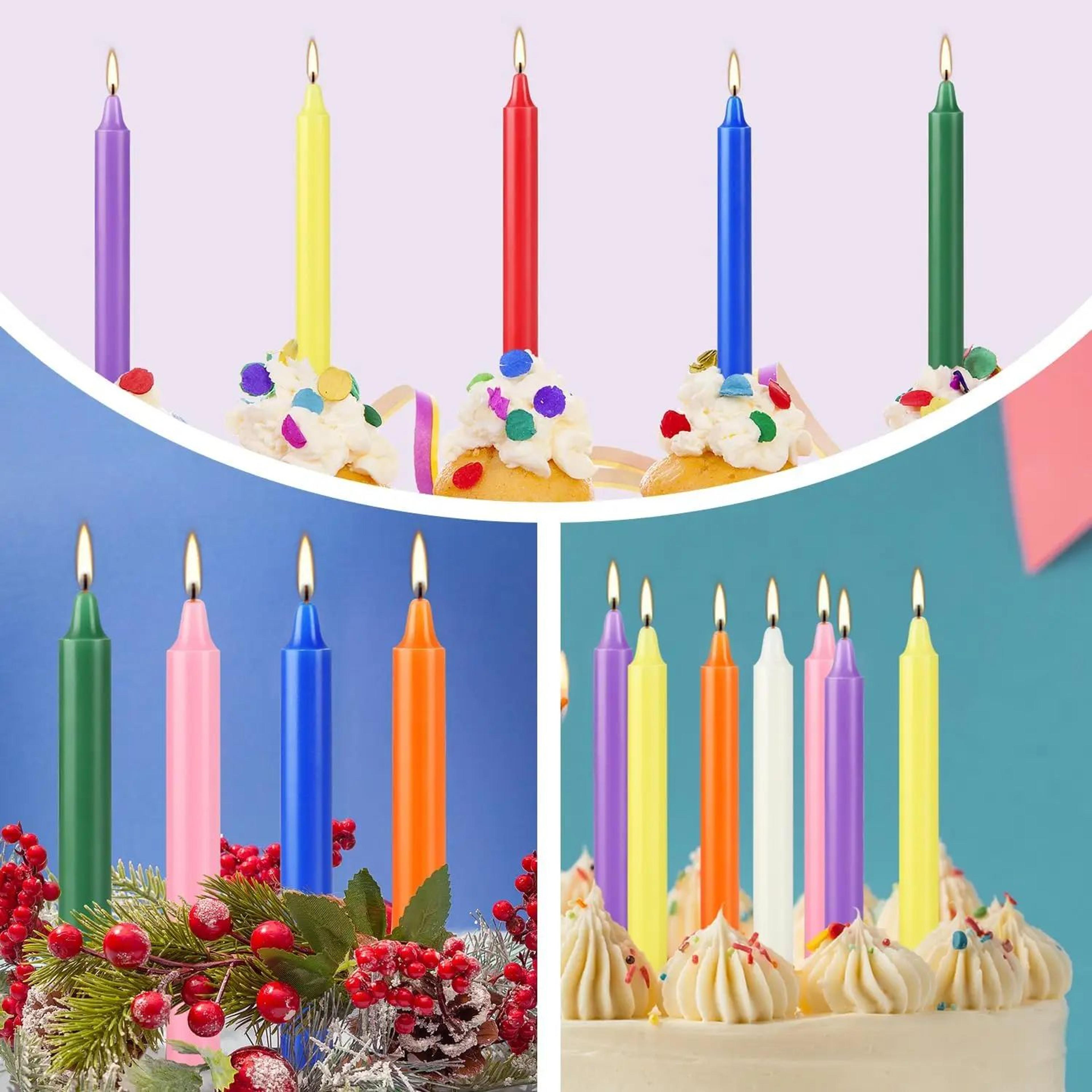 20pcs Colorful Mini Taper Candles  DripFree SmokeFree Unscented HandPoured Decorative Candles 1