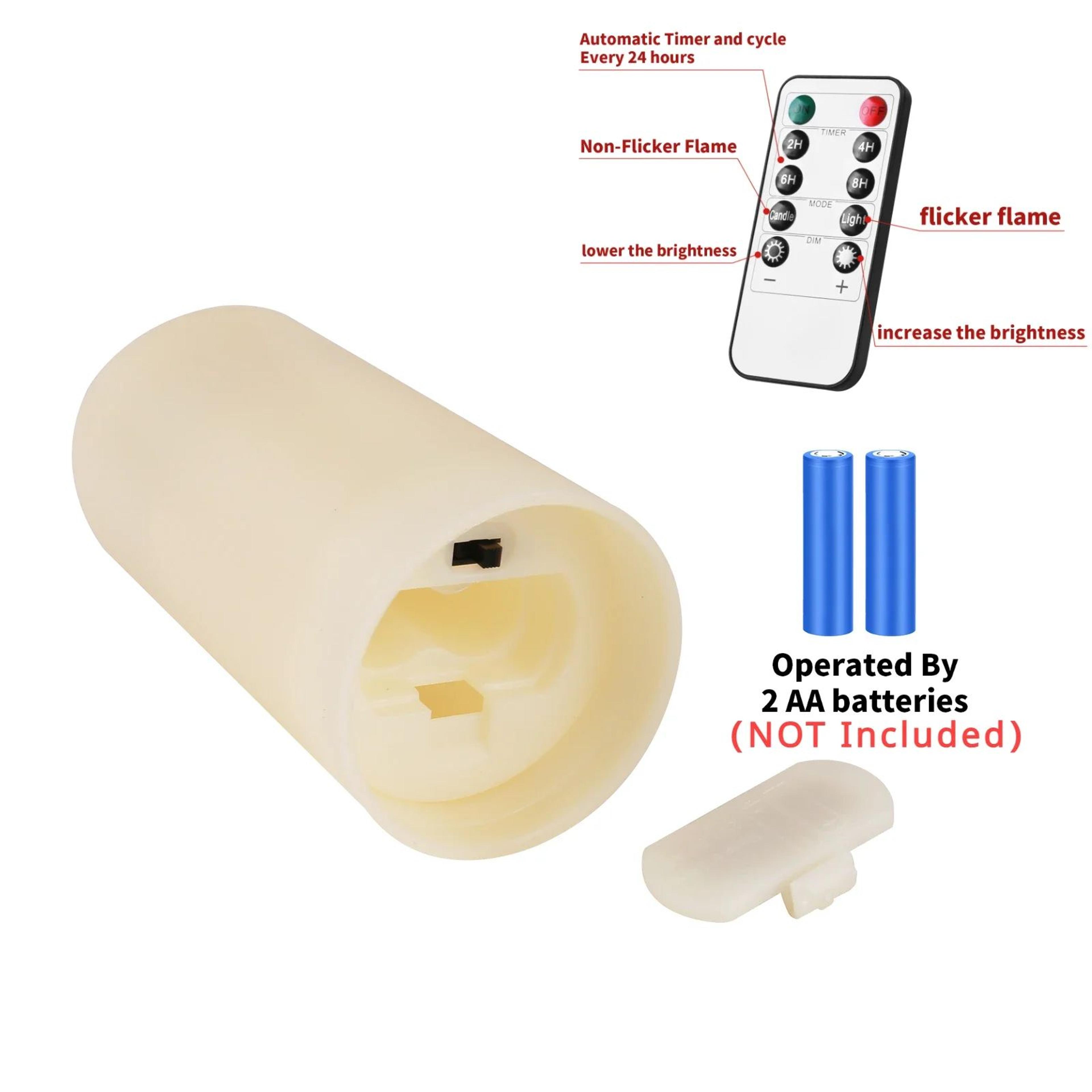Flameless LED Candles Set With Remote  Timer  Waterproof BatteryOperated Flickering Pillar Candles  5