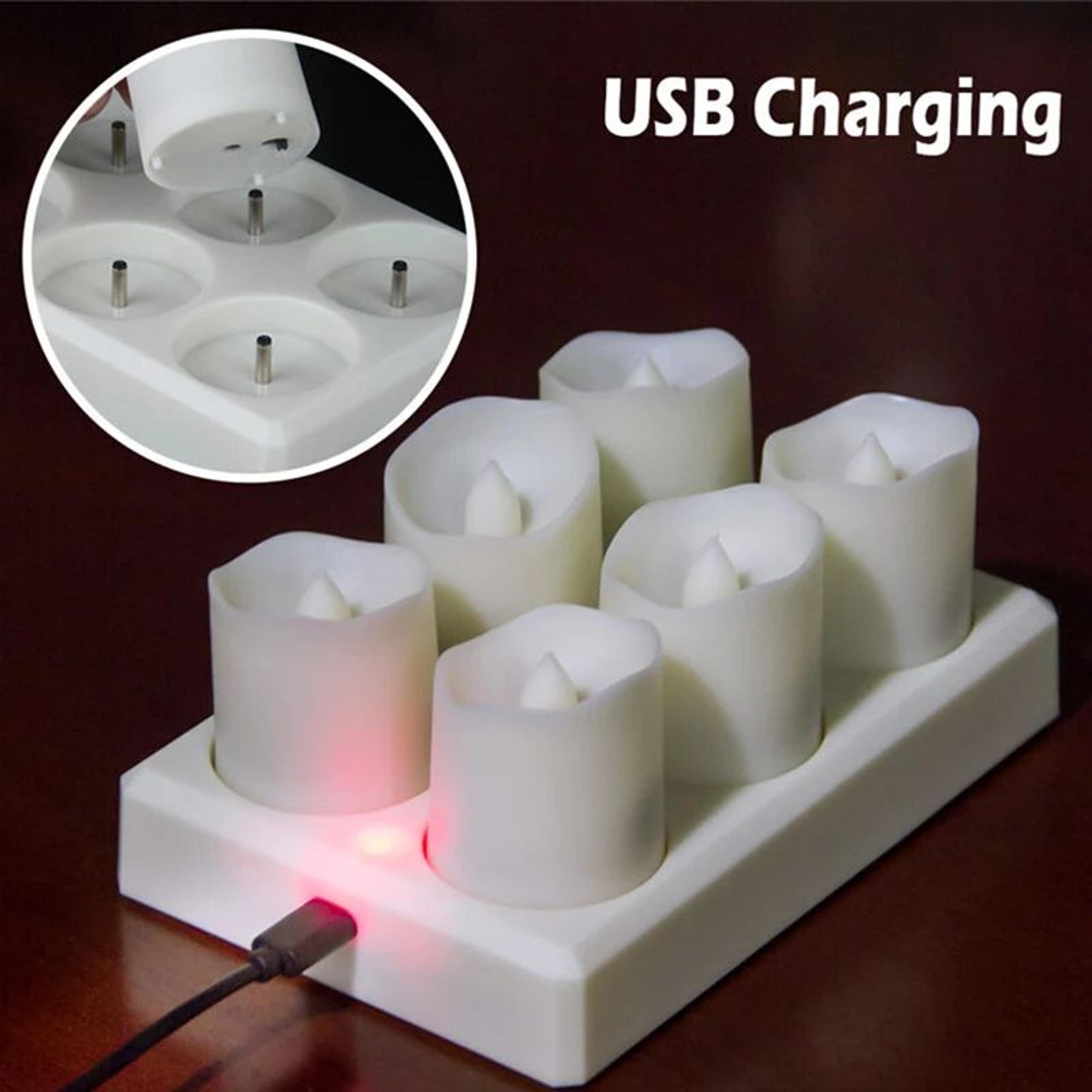 Rechargeable LED Flameless Candles With Remote  Timer  Flickering Decorative Lights For Home Christ