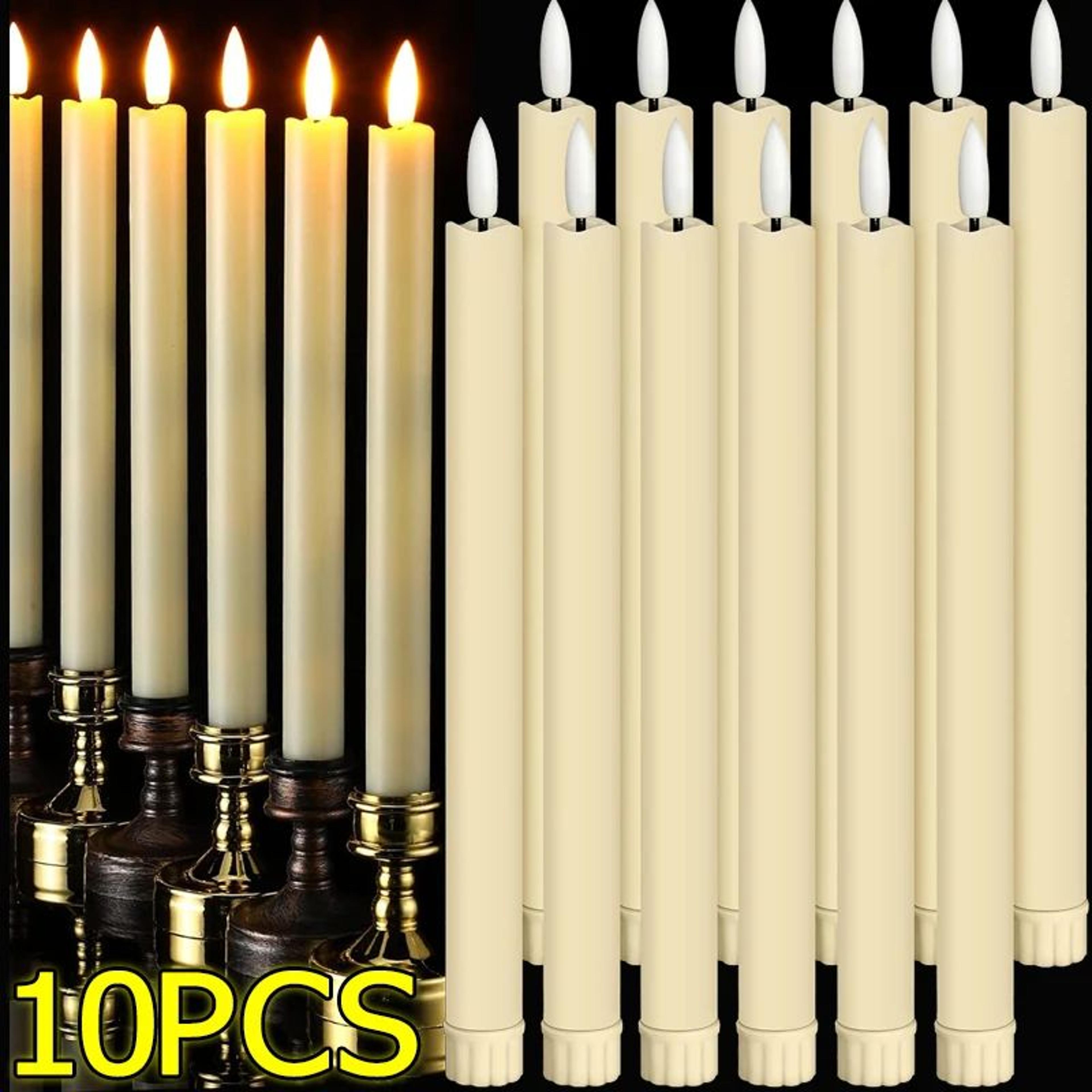 LED Flameless Taper Candles Battery Powered  Warm Light Long Pole Candles For Wedding Halloween  Ho 2