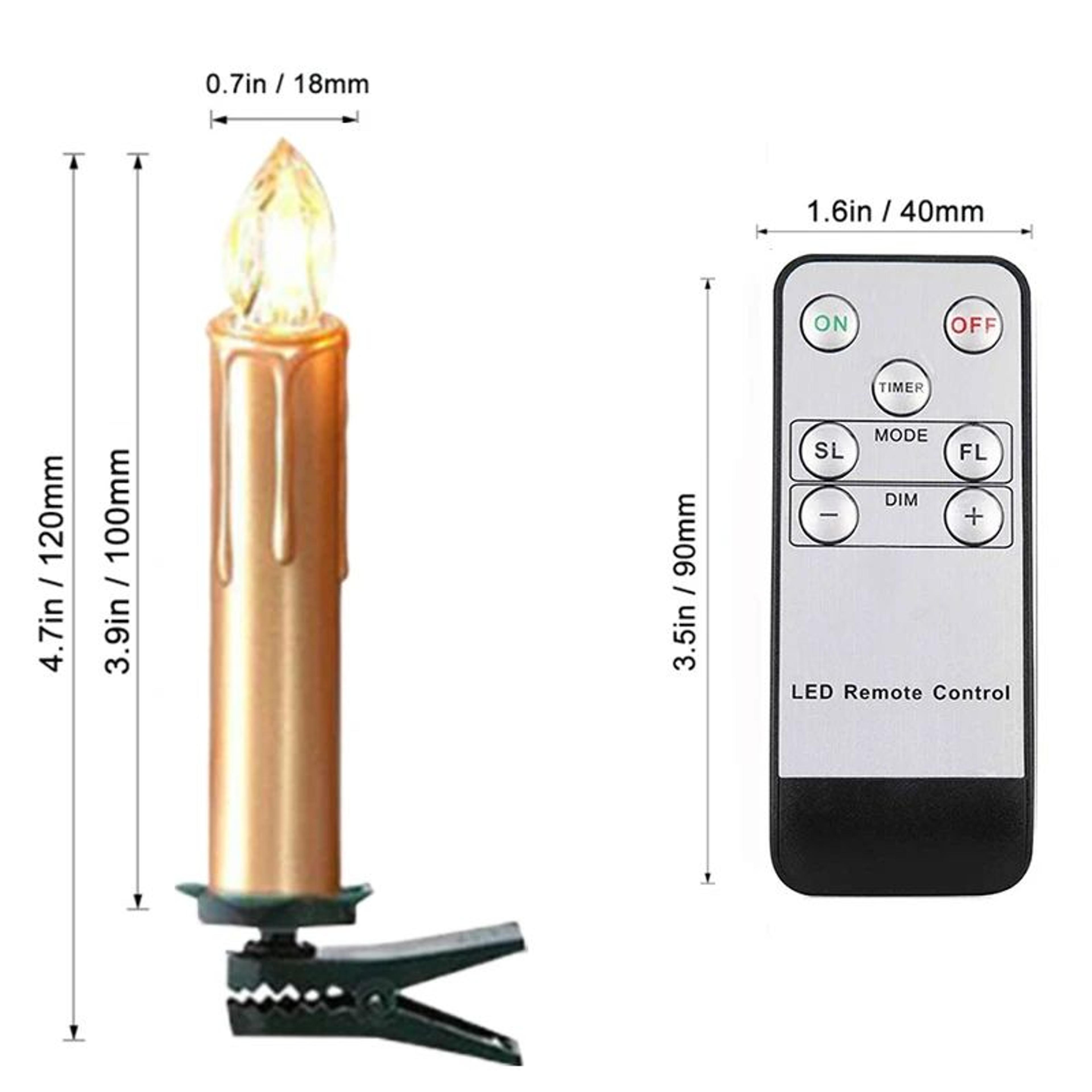 LED Flickering Flameless Candles With Remote  Timer  Golden Waterproof Christmas Wedding  Home Deco 5