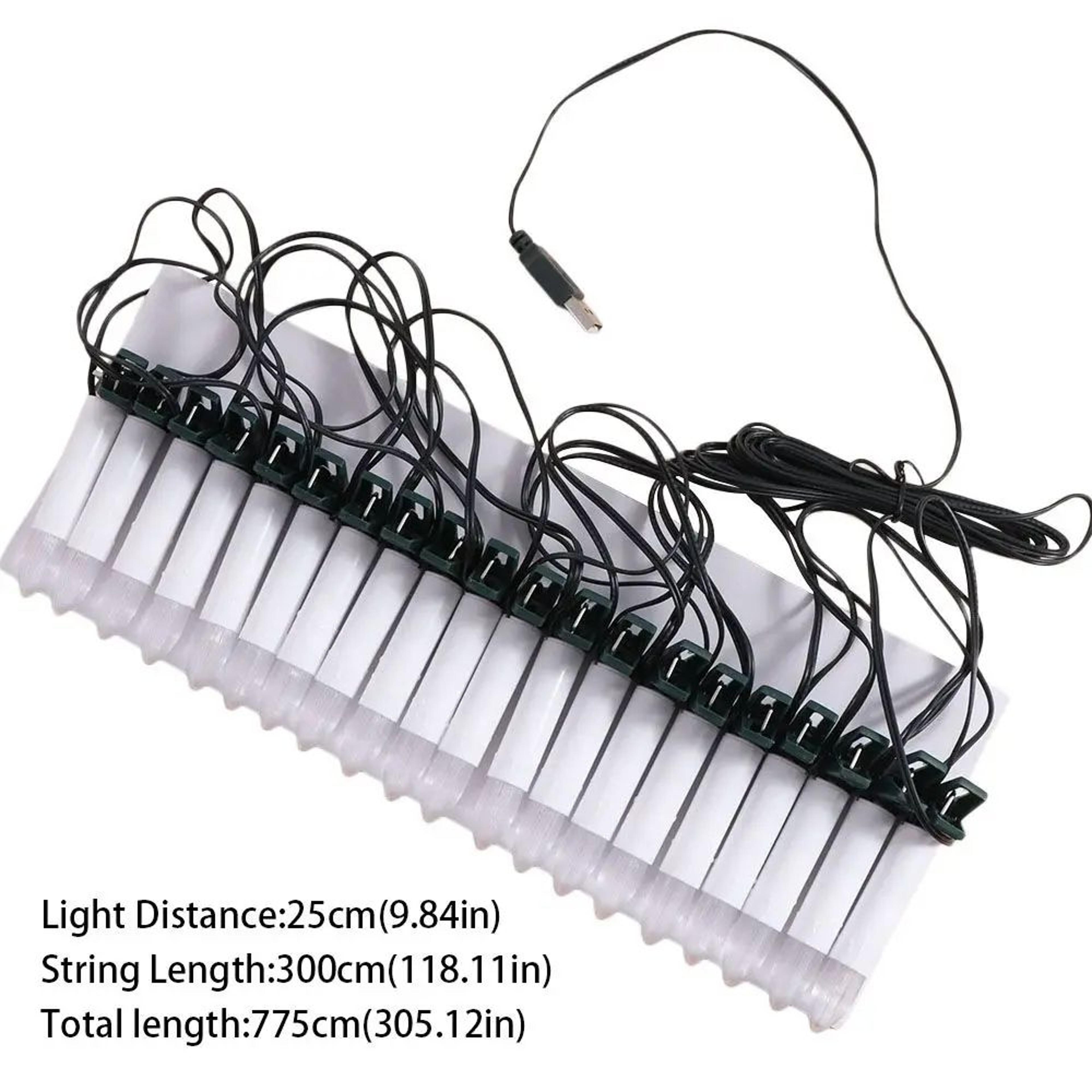 20pcs USB LED ClipOn Flameless Candle String Lights  Reusable Christmas Tree Decorative Lights 5
