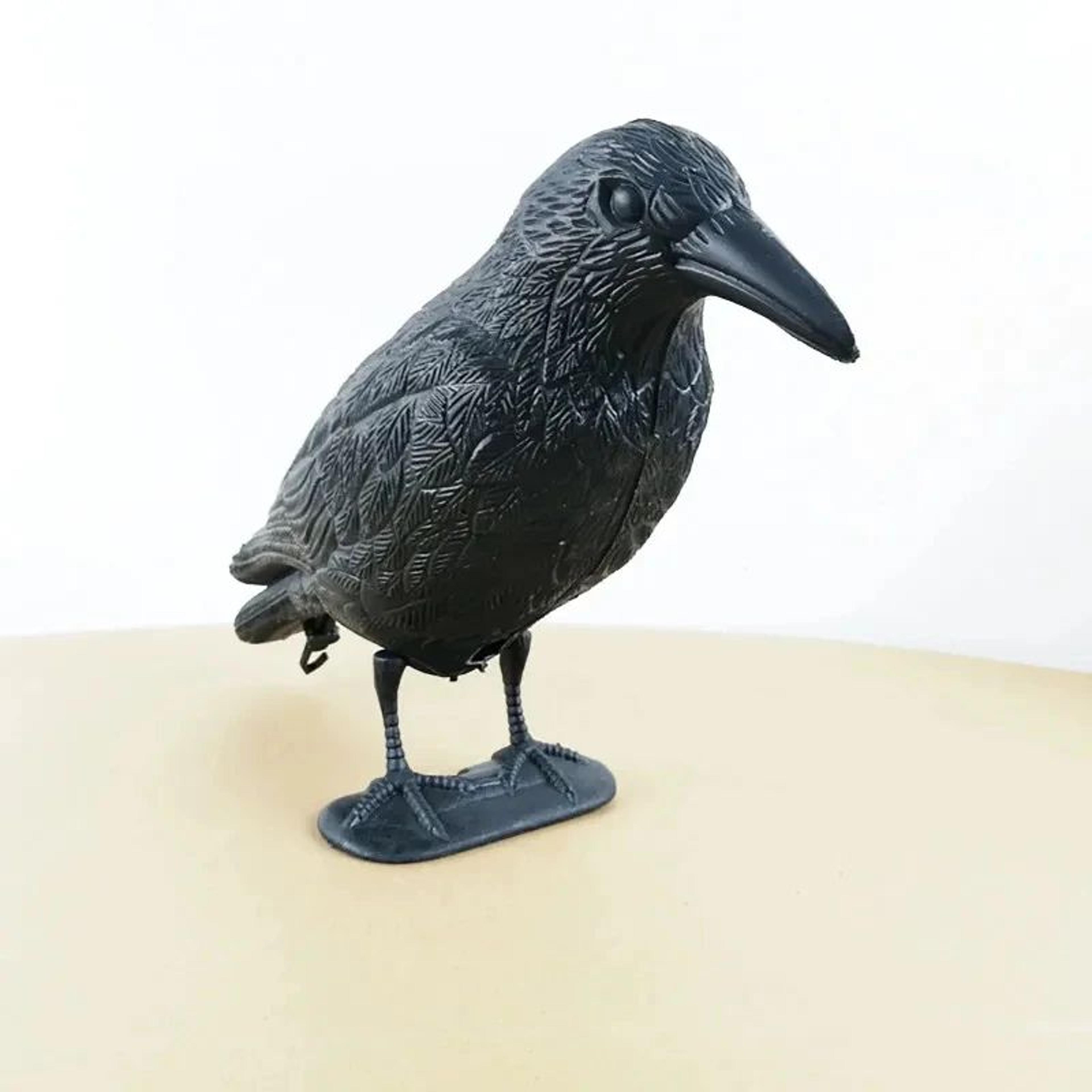 Simulation Black Crow Raven Bird Repellent  Realistic Pigeon Deterrent Garden Scare Decoration  Par 3