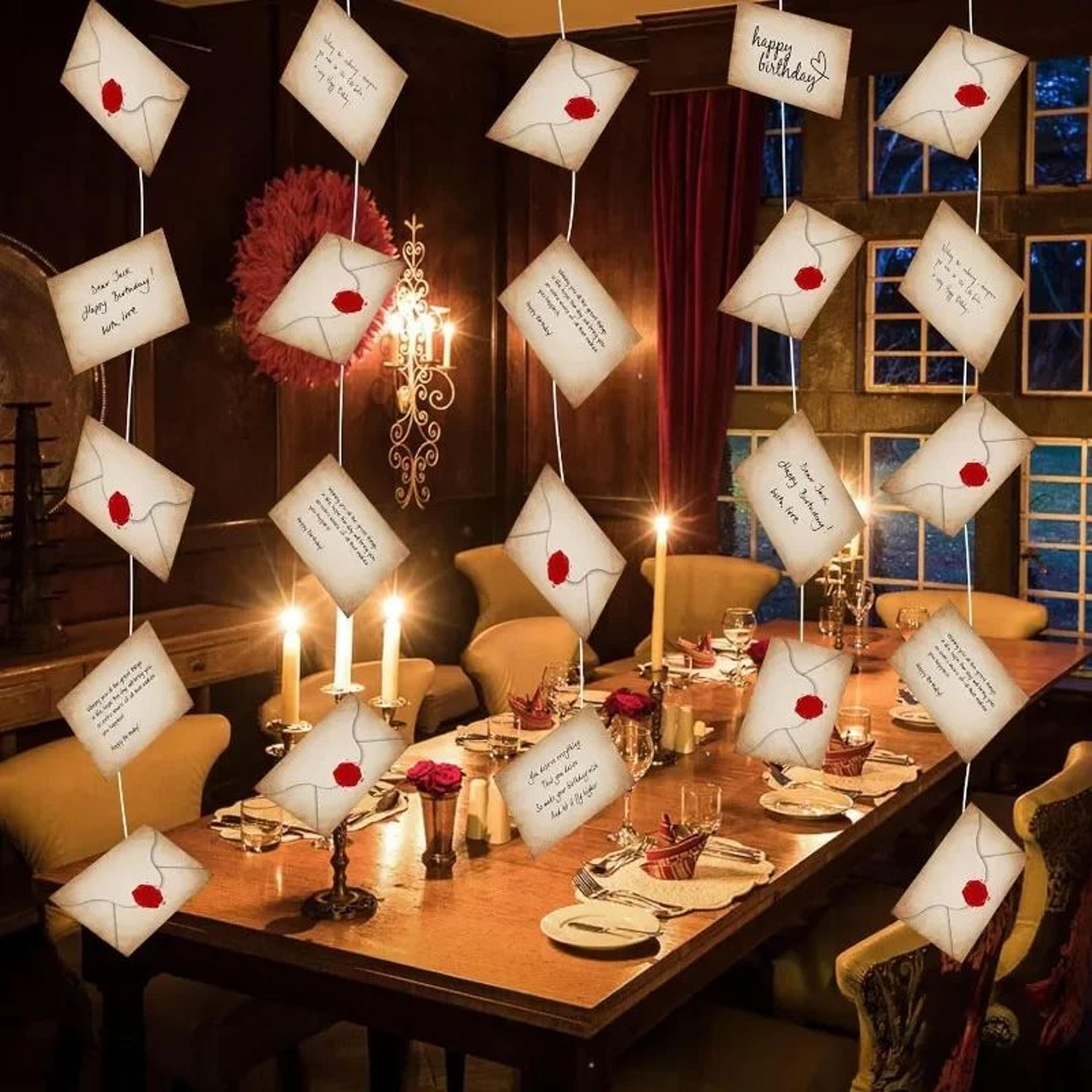 20pcs Floating Wizard Acceptance Letter Banner  Hanging Garland For Halloween Christmas  Party Deco 3