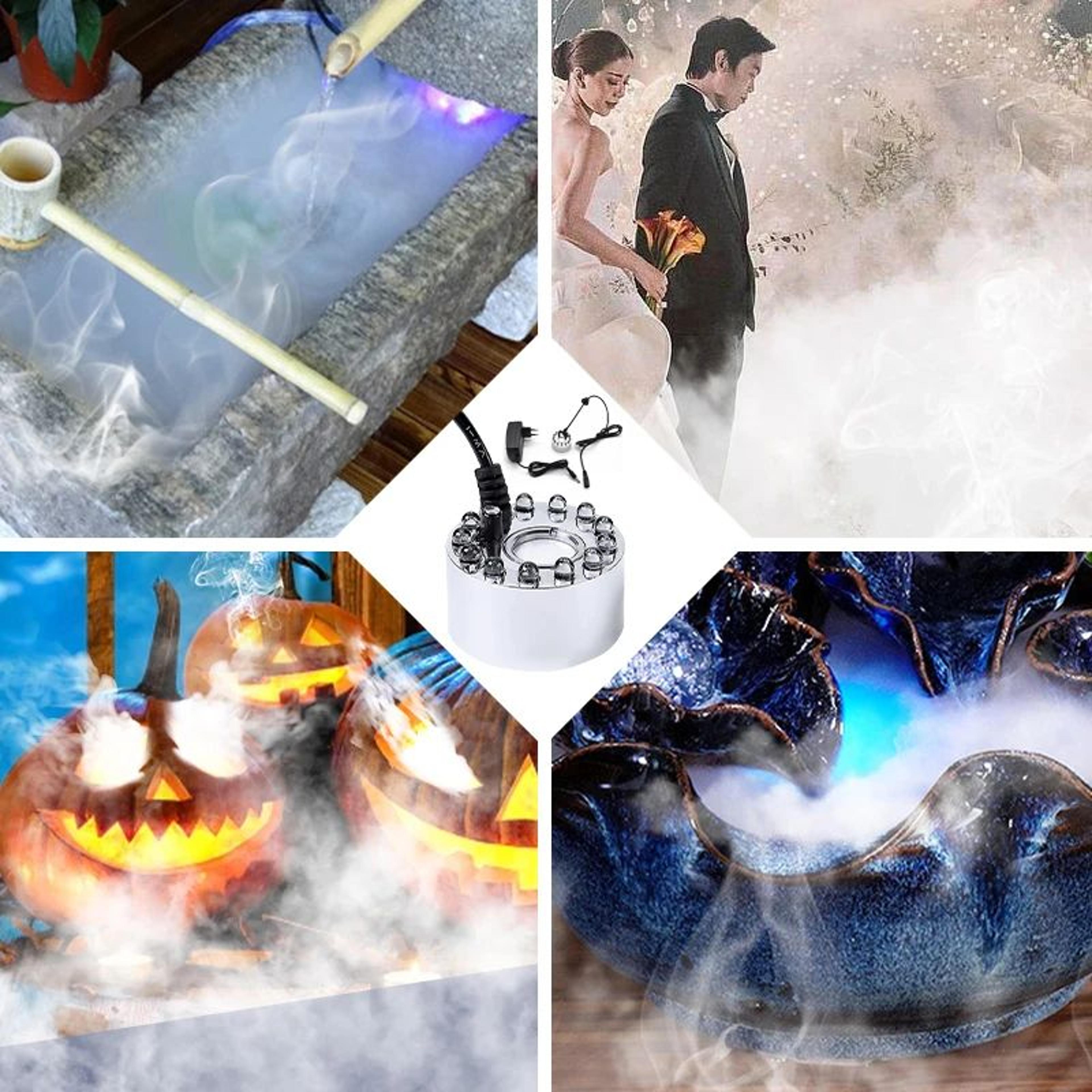 Mini LED Pumpkin Mist Maker Fogger  Ultrasonic Fog Machine For Fountain Pond  Halloween Decorations 3