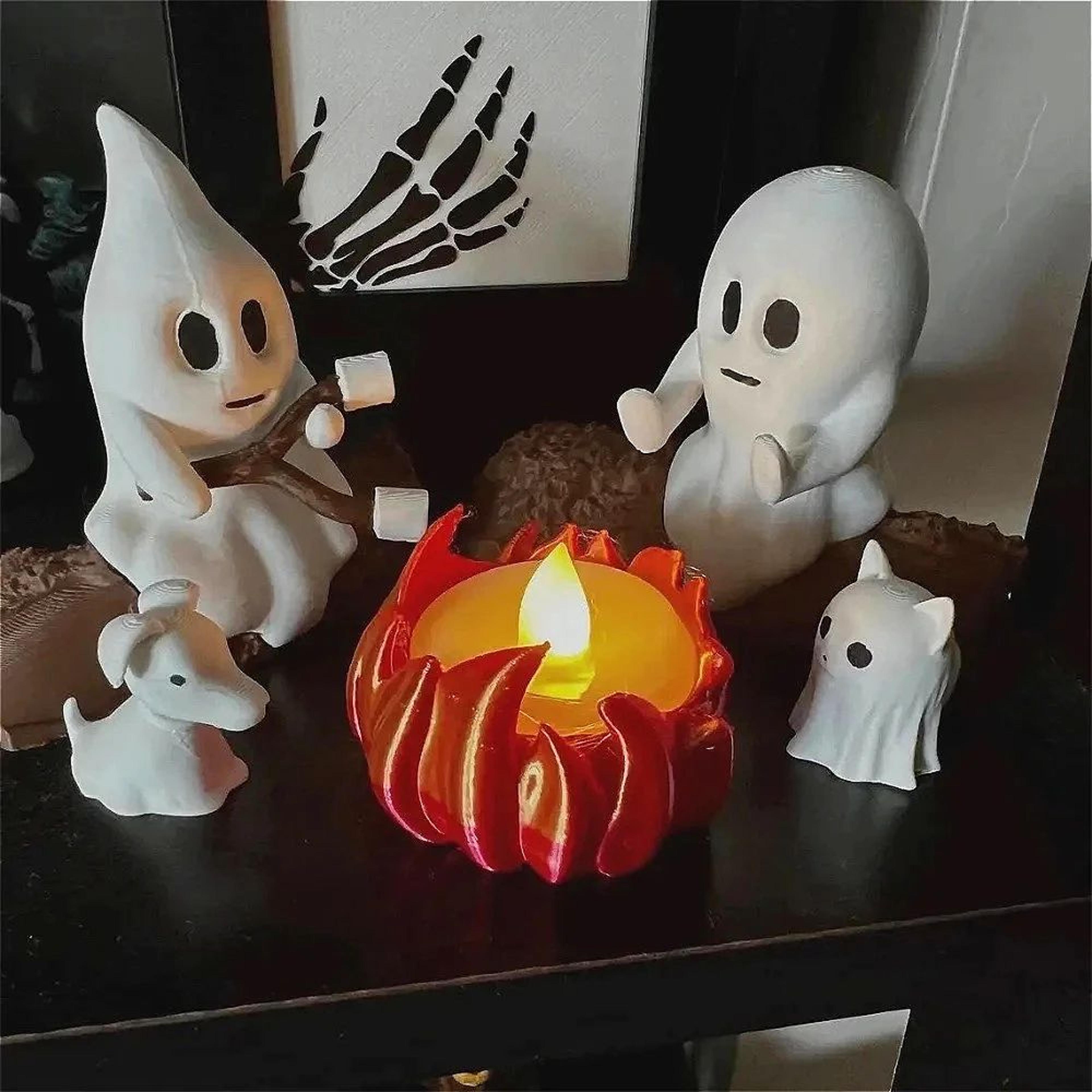 halloween ghost campfire decoration set – spooky haunted house & outdoor party yard decor
