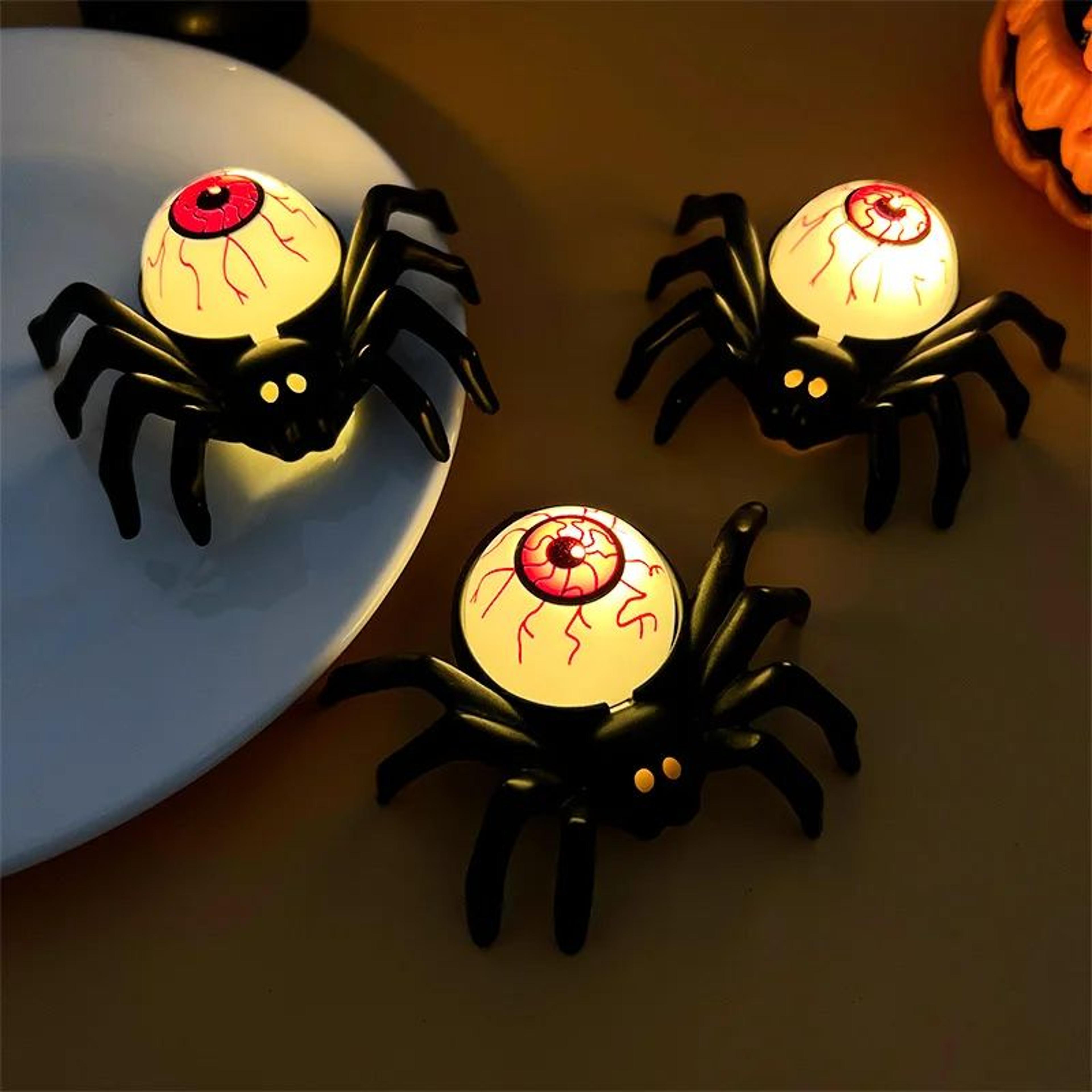 Halloween LED Spider Skull Candle Lamp  Plastic Horror Light For Haunted House  Party Decor 1