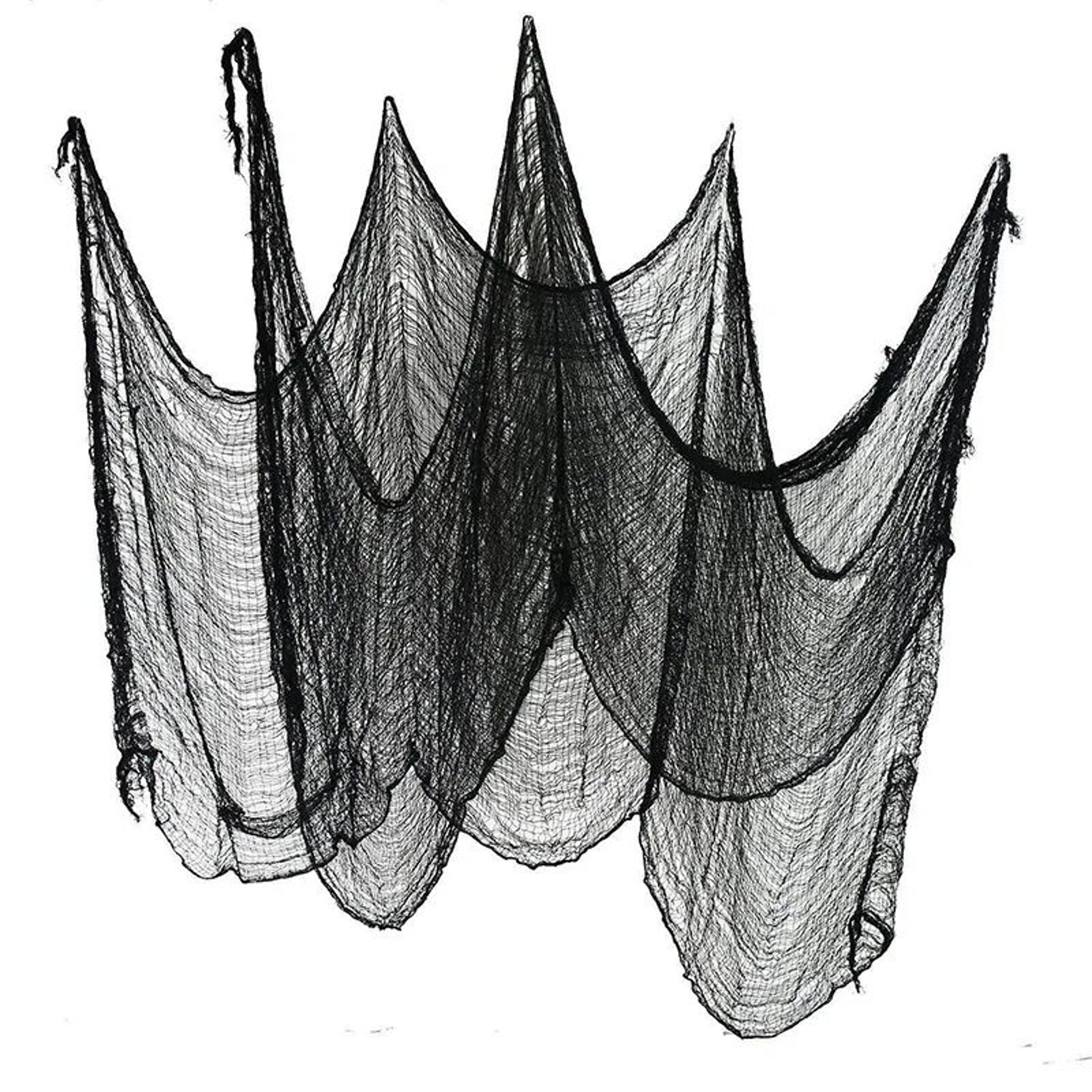 Black Halloween Creepy Gauze Cloth  Spider Web Netting Party  Haunted House Decoration 6