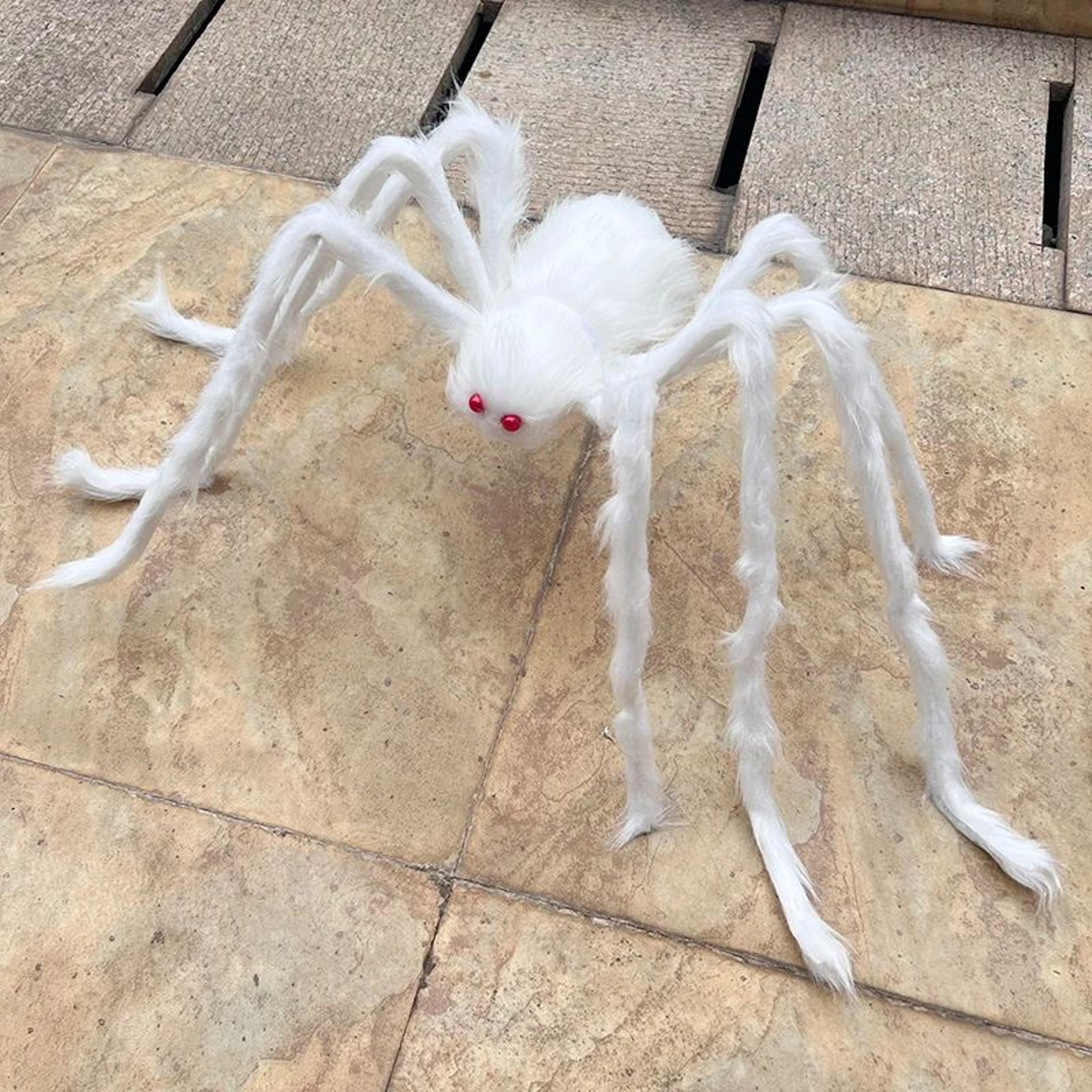 Halloween Giant Black Plush Spider Decoration  Scary Haunted House Home  Outdoor Party Prop 2