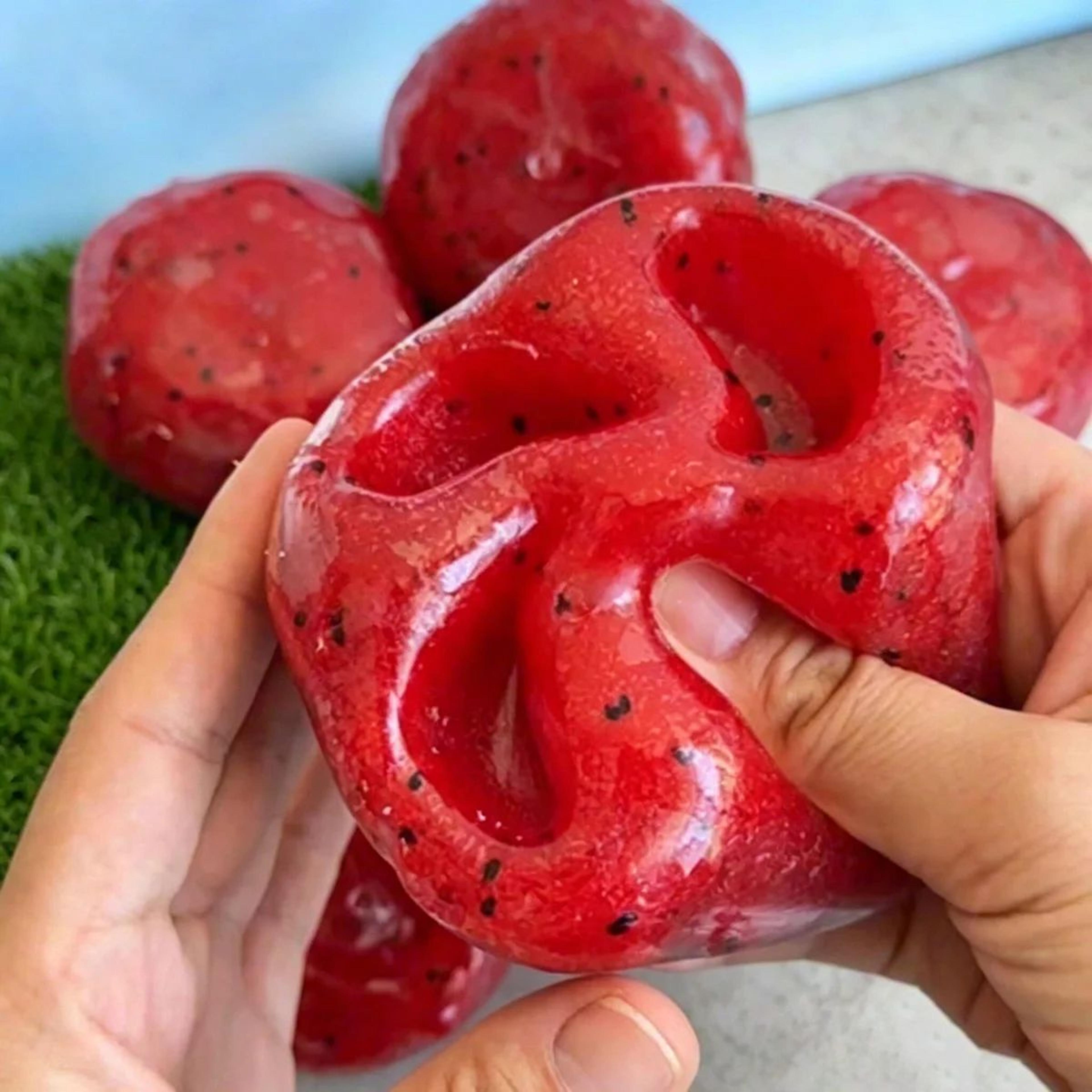 Creative Watermelon Slushie Squishy Toy  Realistic Silicone Squeeze Fidget  Cute Room Decor 3
