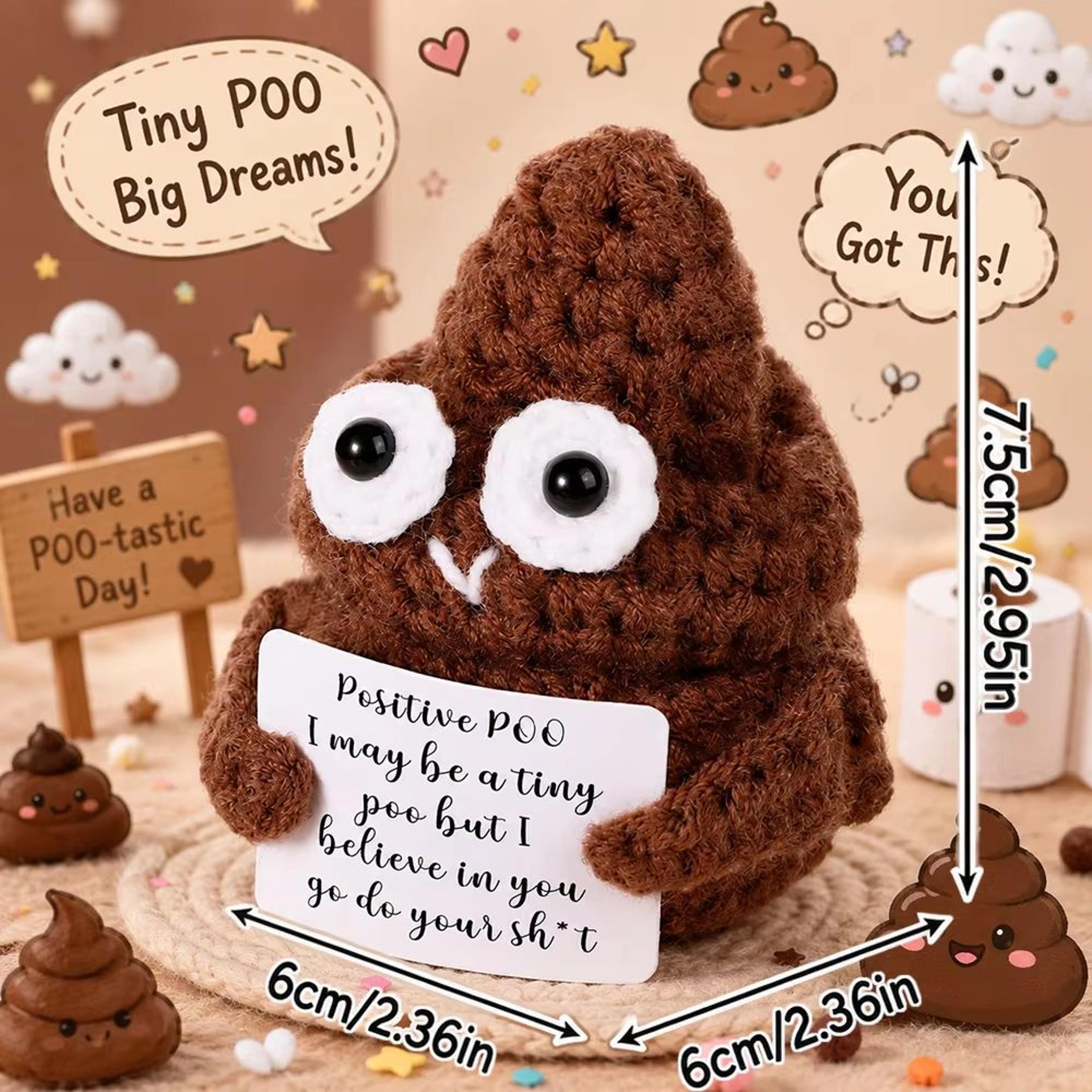 Positive Energy Pocket Hug Crochet Doll  Handmade Knitted Plush Emotional Support Gift With Card 8
