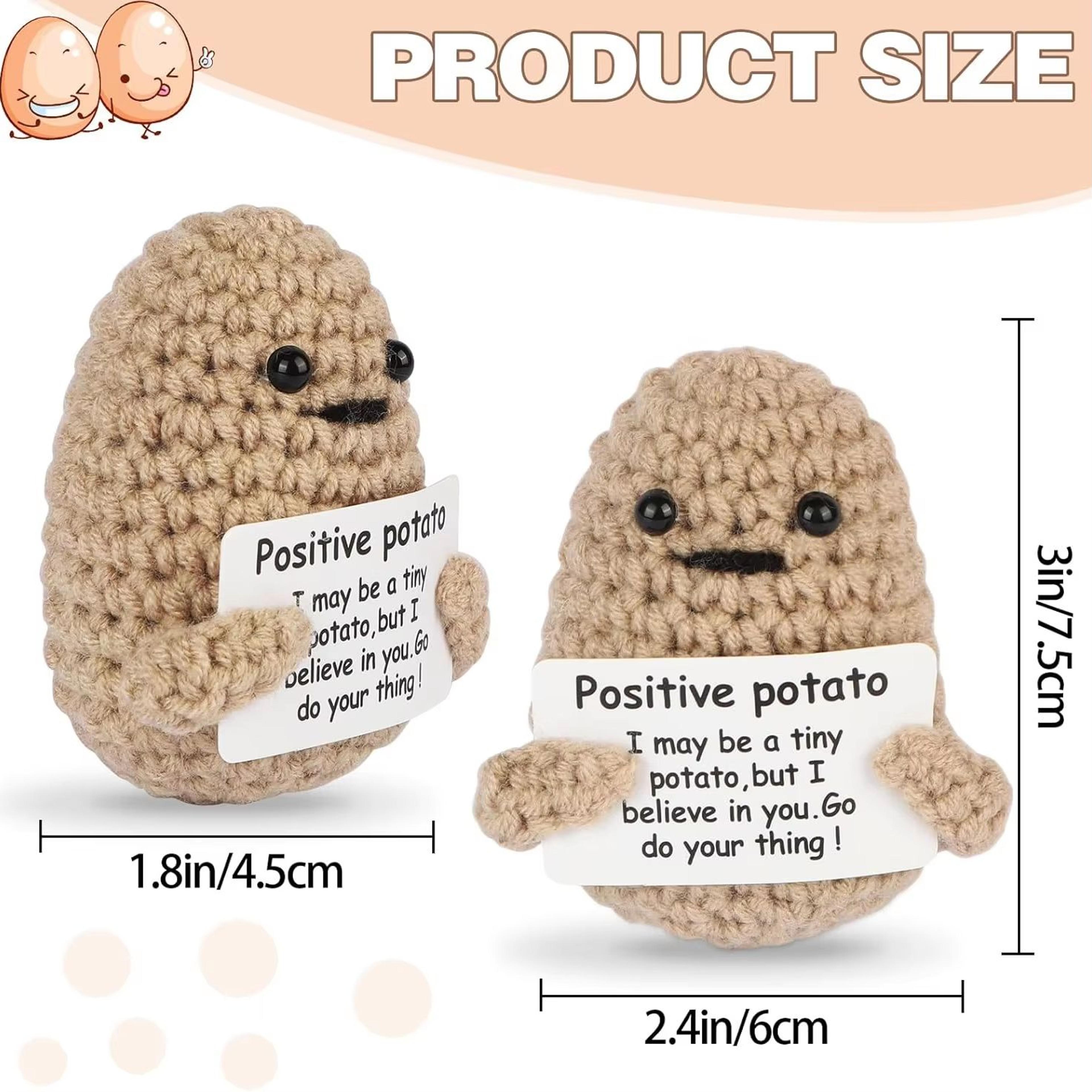 Positive Energy Pocket Hug Crochet Doll  Handmade Knitted Plush Emotional Support Gift With Card 18