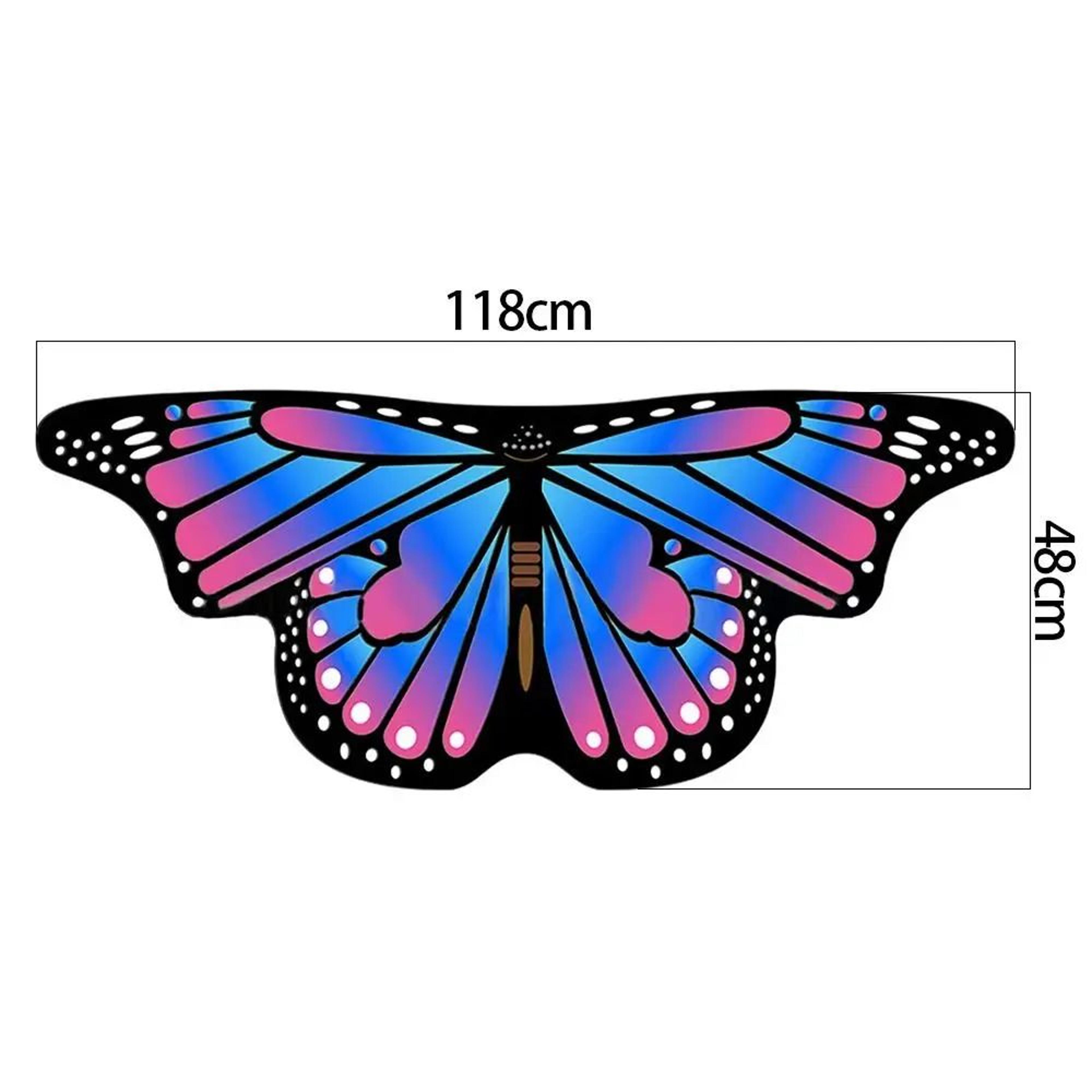 Kids Colorful Butterfly Wings Cape  Fairy Shawl Pixie Costume Cloak For DressUp Parties  Holiday Fu 5