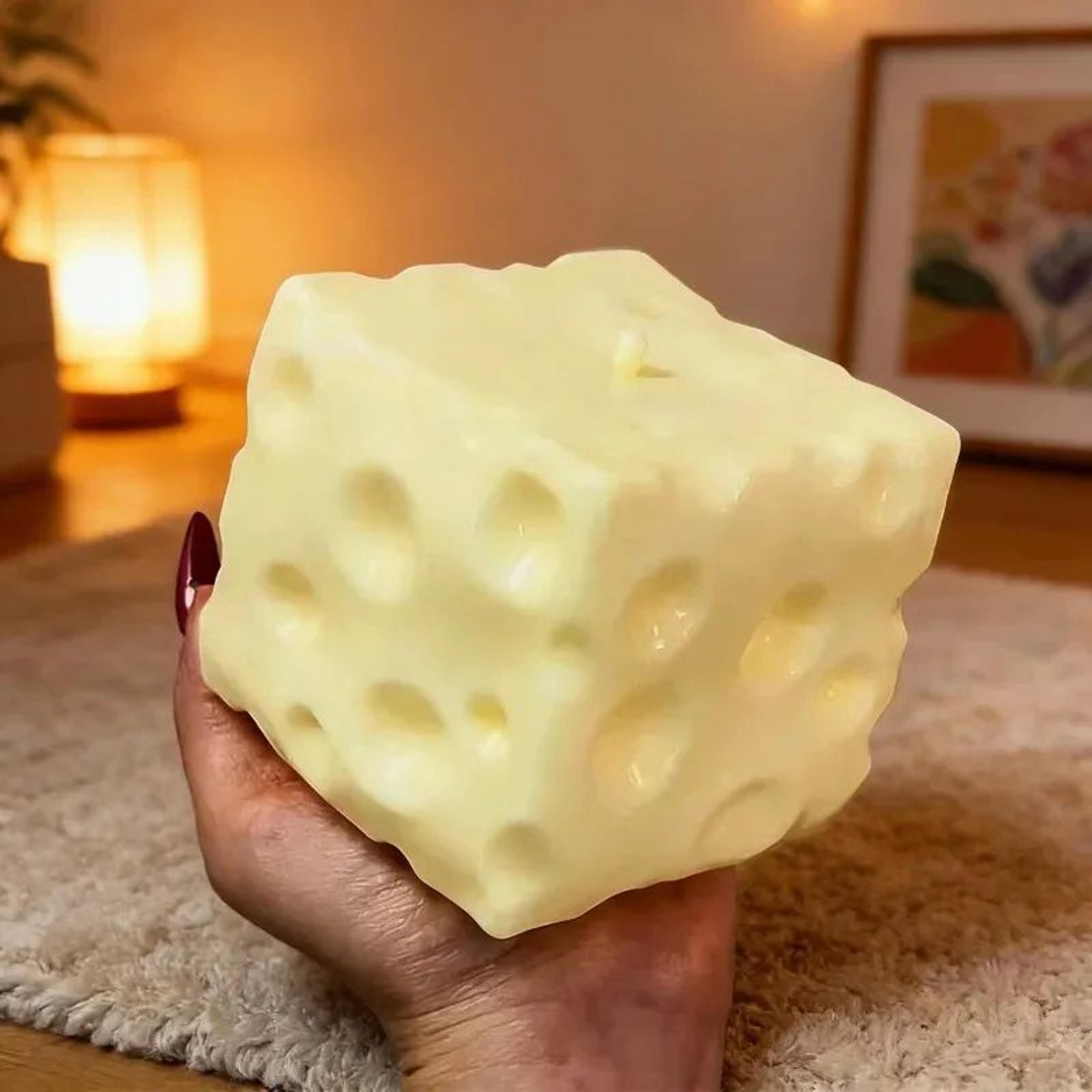 Extra Large Cheese Squishy Toy  Slow Rising Stress Relief Fidget Squeeze Ball For Adults  Kids 4