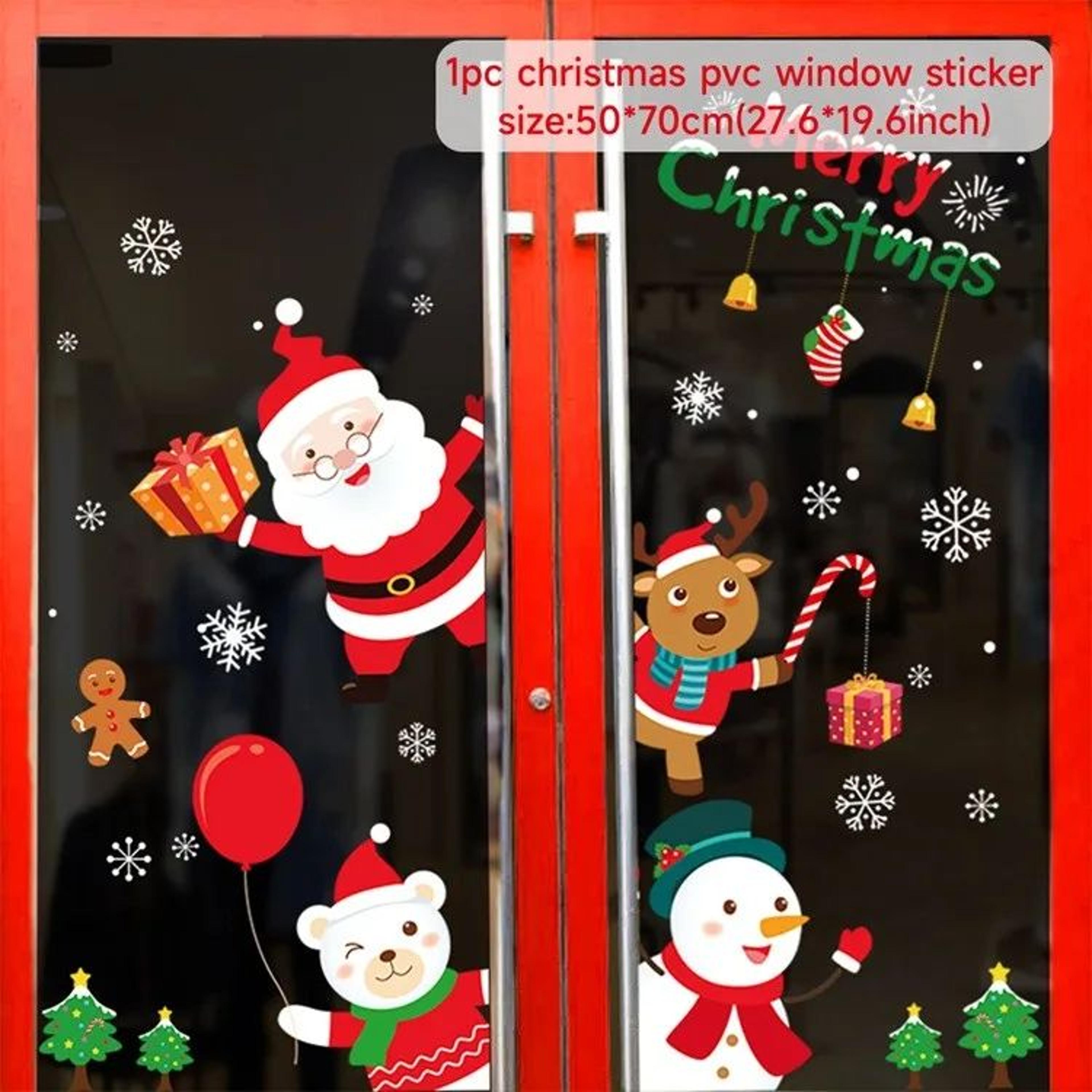 Christmas Window Stickers  Merry Christmas Wall Decals For Windows Kids Room  New Year Home Decorat 9