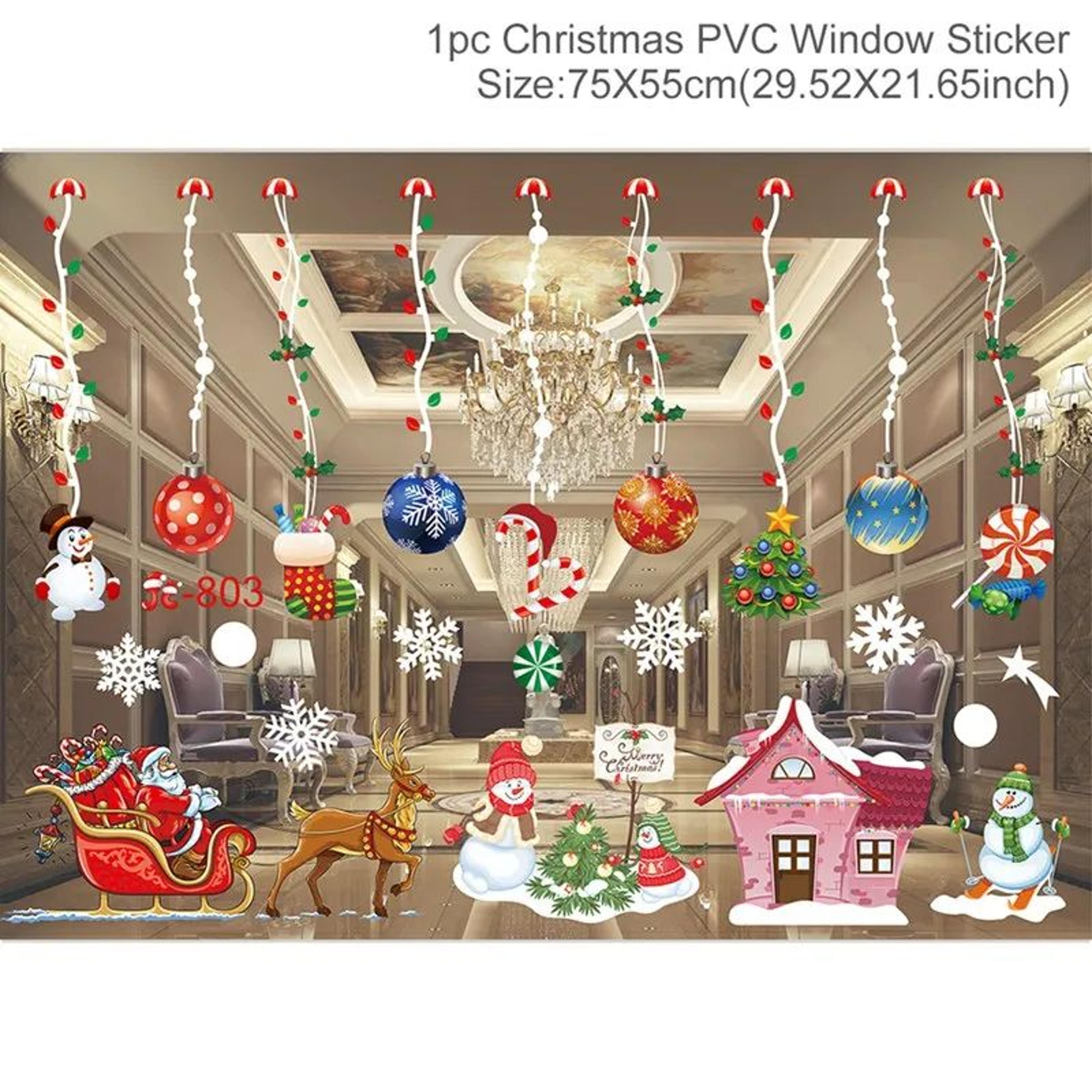 Christmas Window Stickers  Merry Christmas Wall Decals For Windows Kids Room  New Year Home Decorat 12