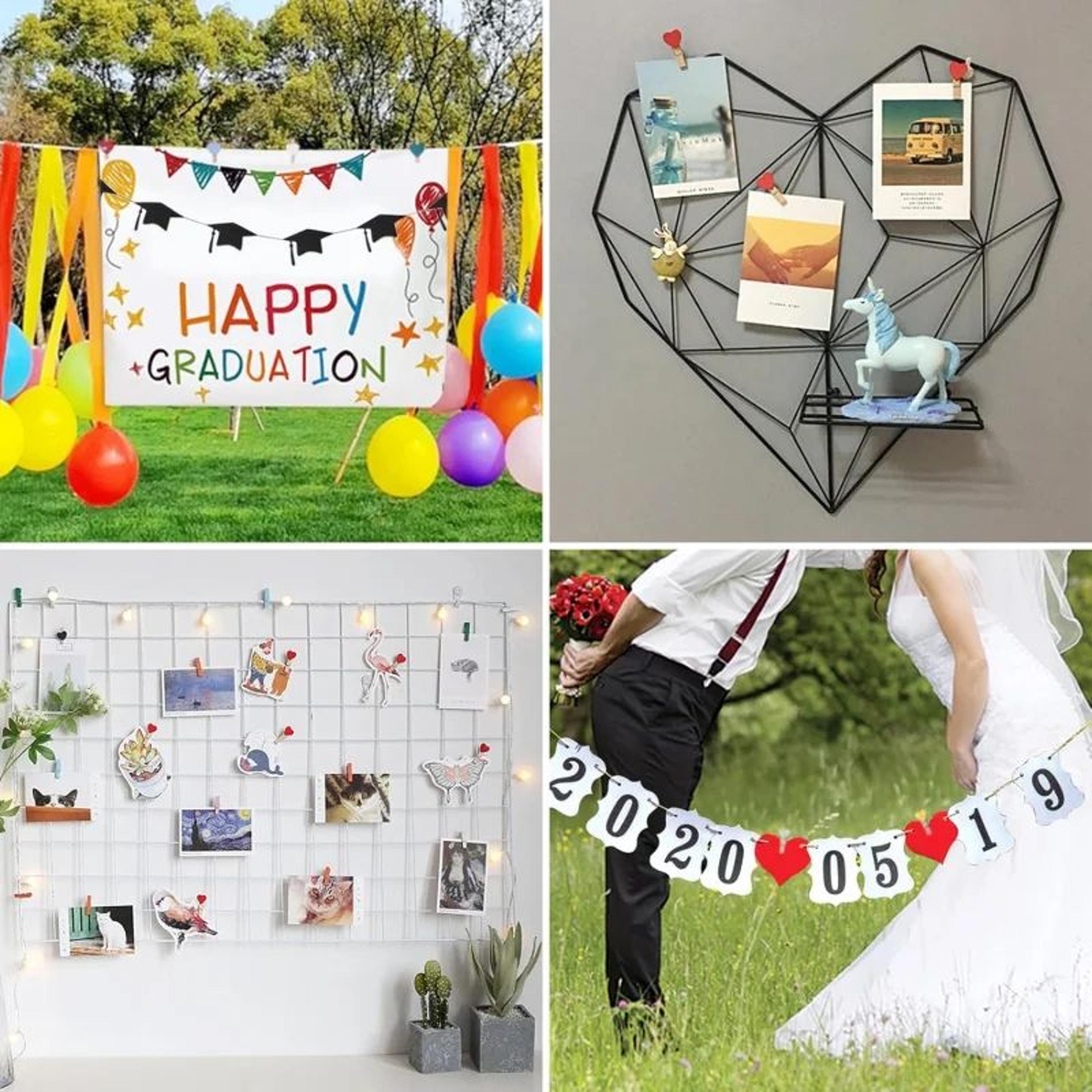 50pcs Heart Wooden Clothespins  Mini Photo Paper Craft Clips For Wedding Party  Home Decorations 1