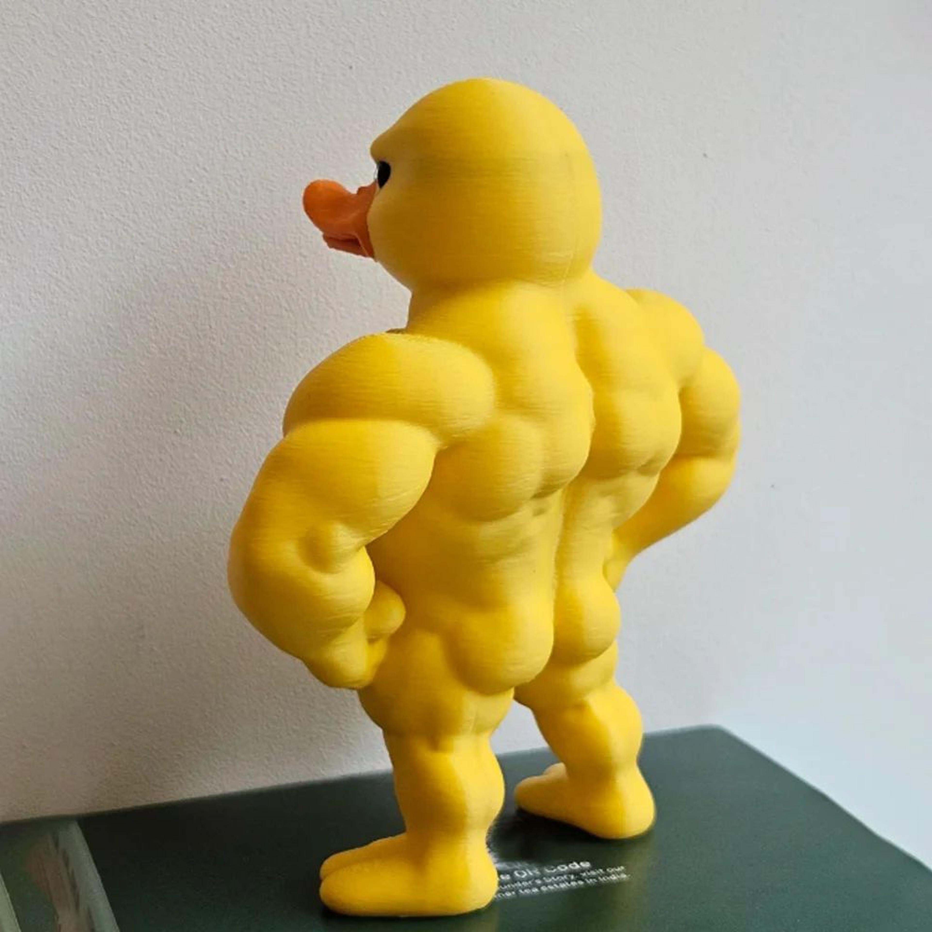 Muscle Duck Statue  3D Plastic Desktop Figurine Cute Bookshelf Decor  IndoorOutdoor Ornament 1
