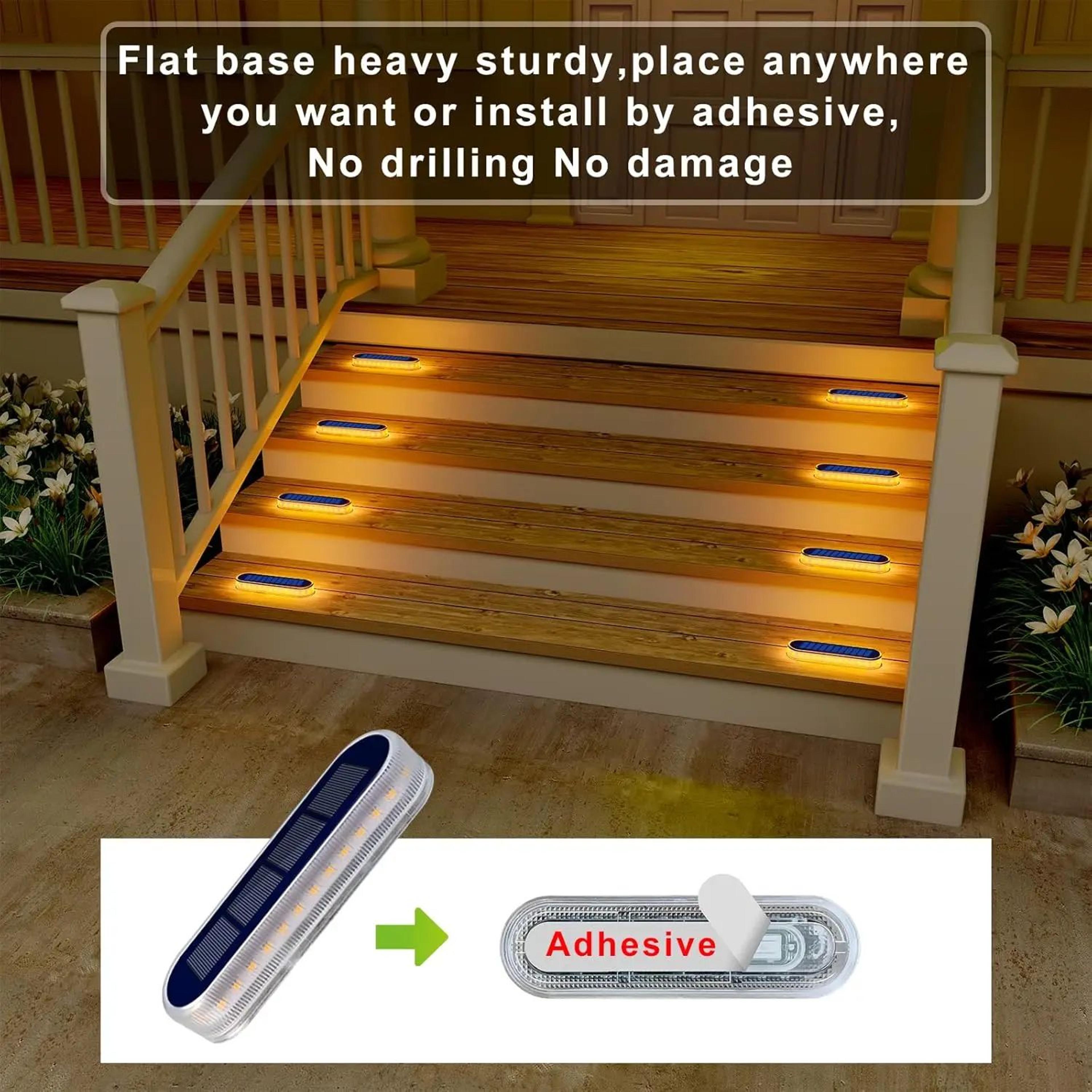 4Pack Solar Deck Lights  IP68 Waterproof LED Step Lights For Stairs Driveways Decks  Walkways 5