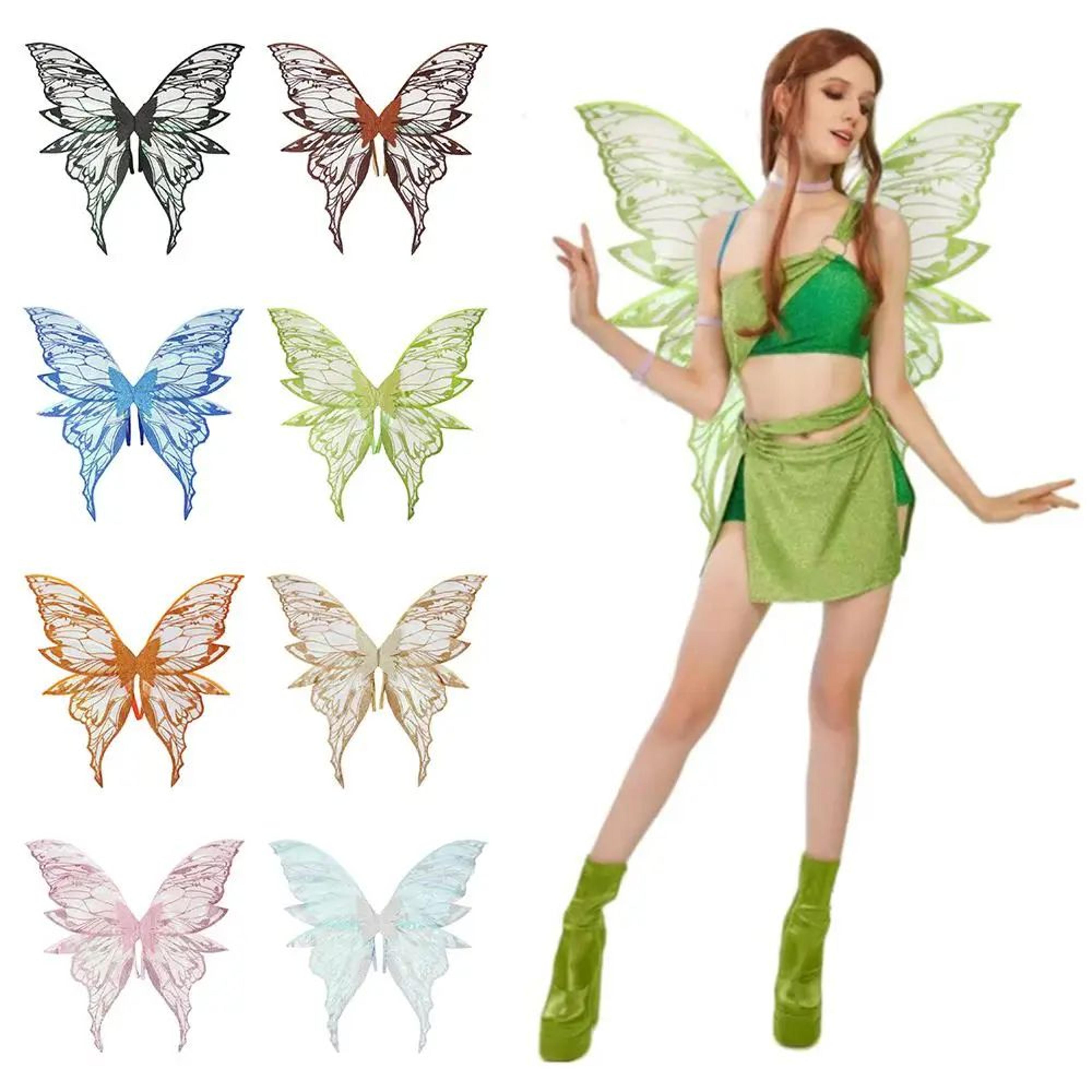 sparkling fairy wings costume – organza angel & butterfly wings for halloween, dress-up, parties & cosplay