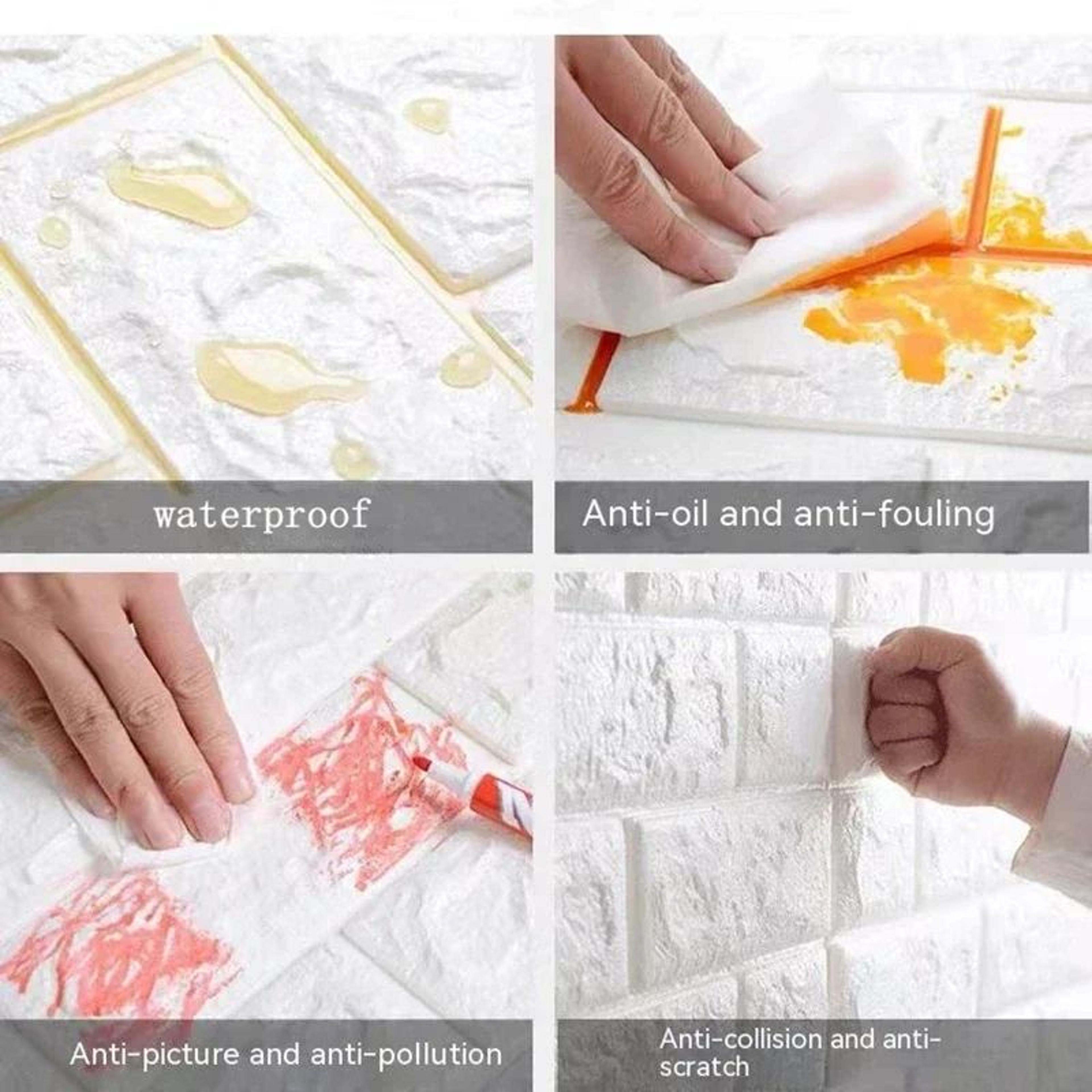 3D SelfAdhesive Foam Brick Wallpaper  Waterproof XPE Wall Sticker For Living Room Bedroom  Home Dec 2