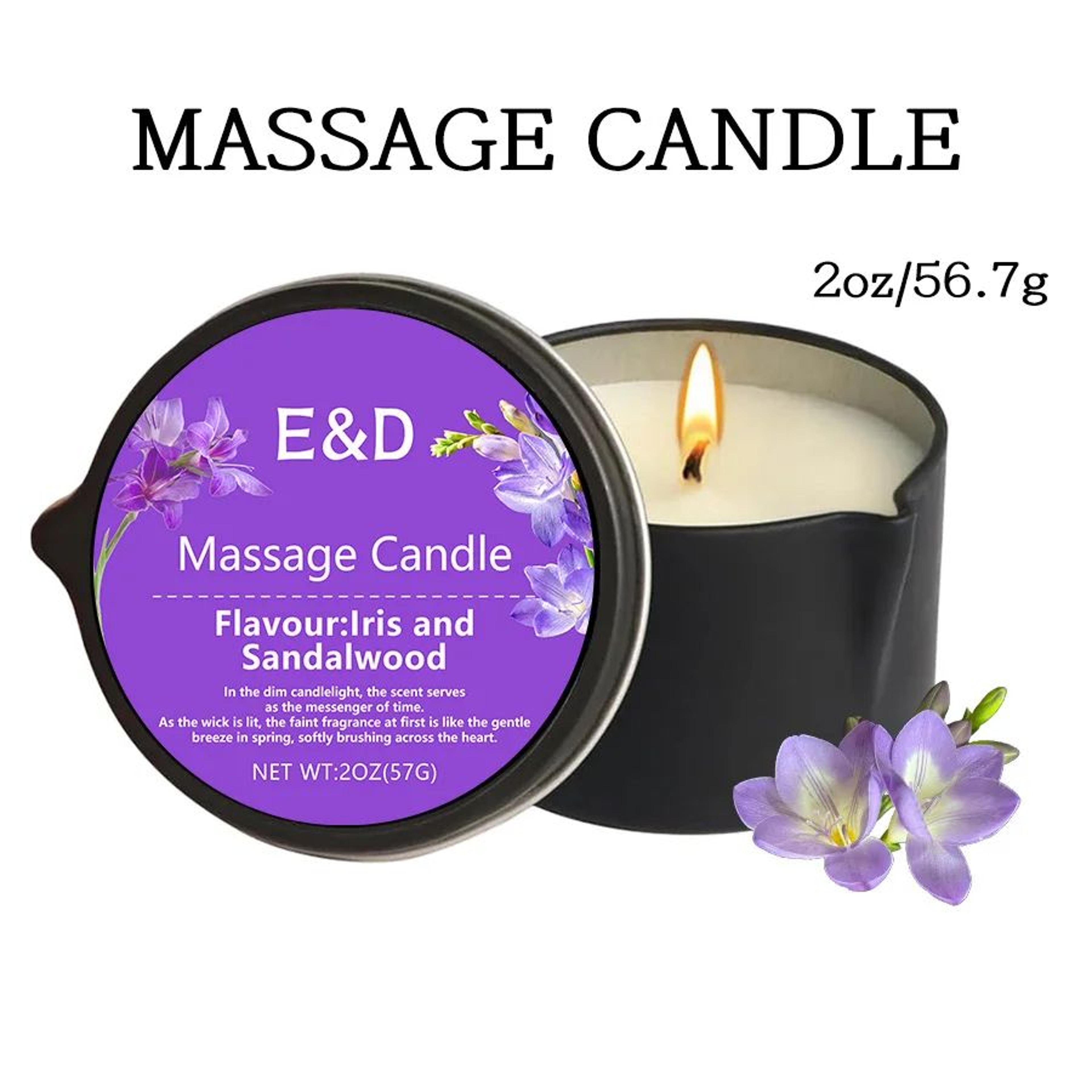 Massage Oil Candle  Aromatherapy Scented Spa Candle For Stress Relief  Skin Moisturizing 10
