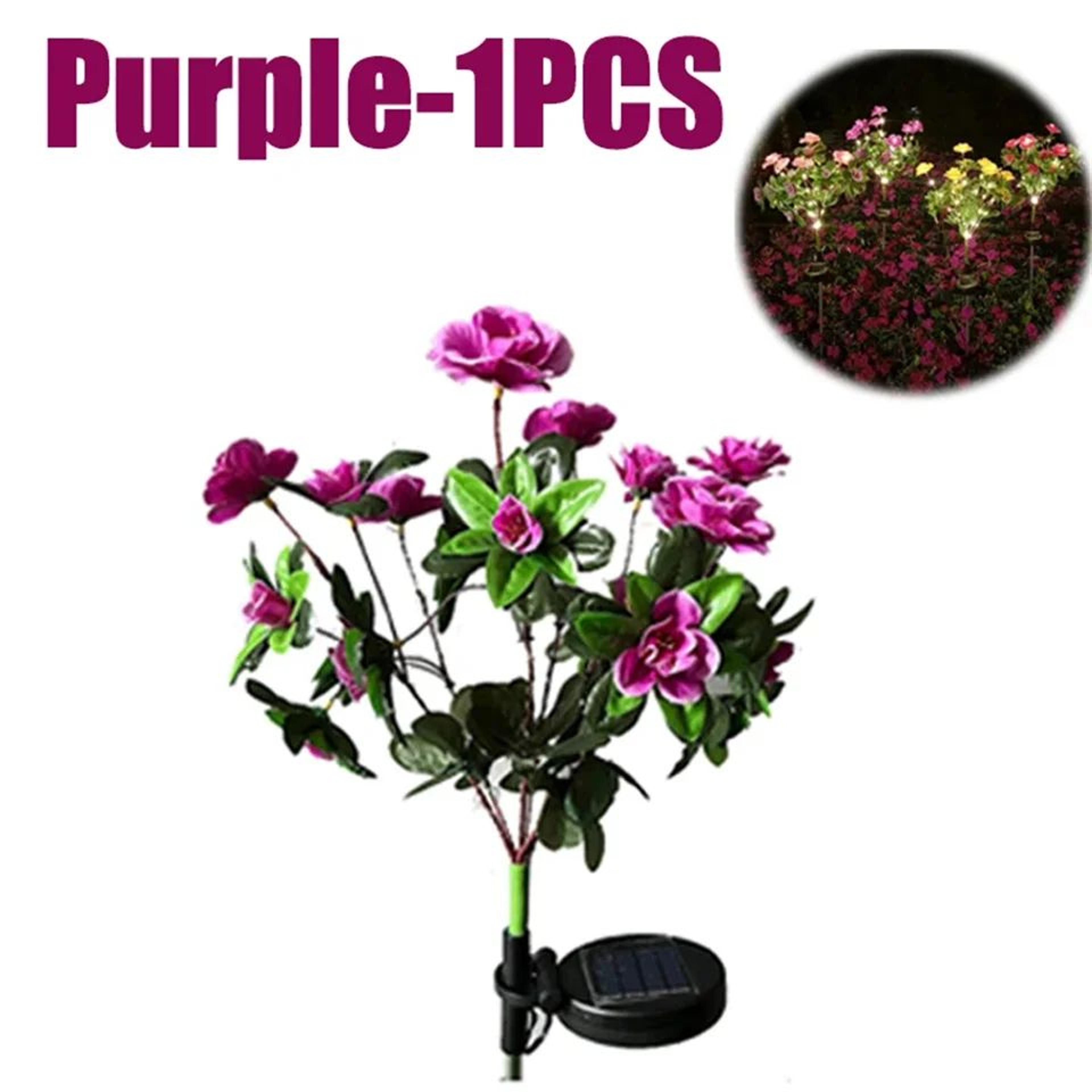 LED Solar Azalea Flower Garden Lights  Waterproof IP65 Outdoor Landscape Path  Yard Decorative Lamp 7