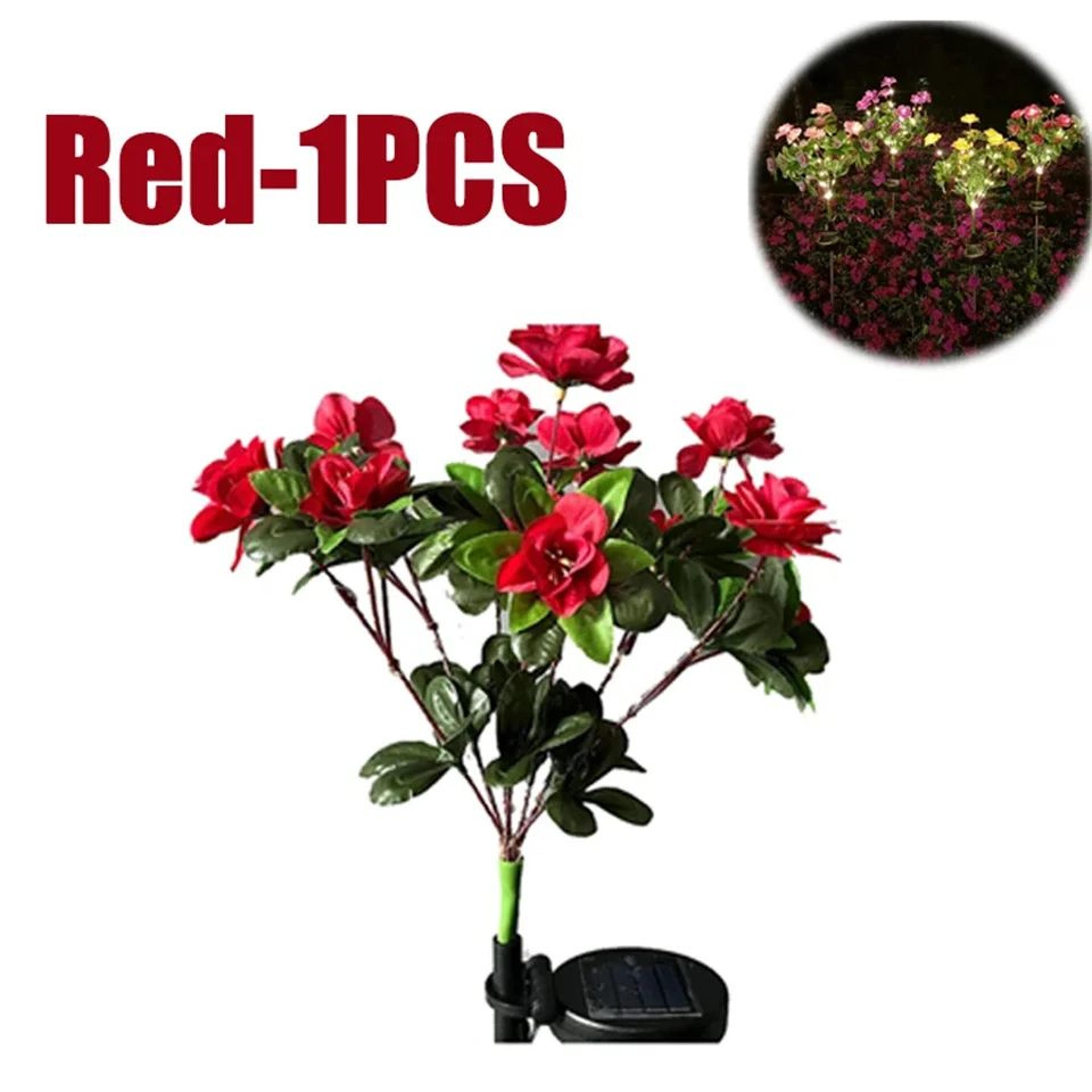 LED Solar Azalea Flower Garden Lights  Waterproof IP65 Outdoor Landscape Path  Yard Decorative Lamp 8