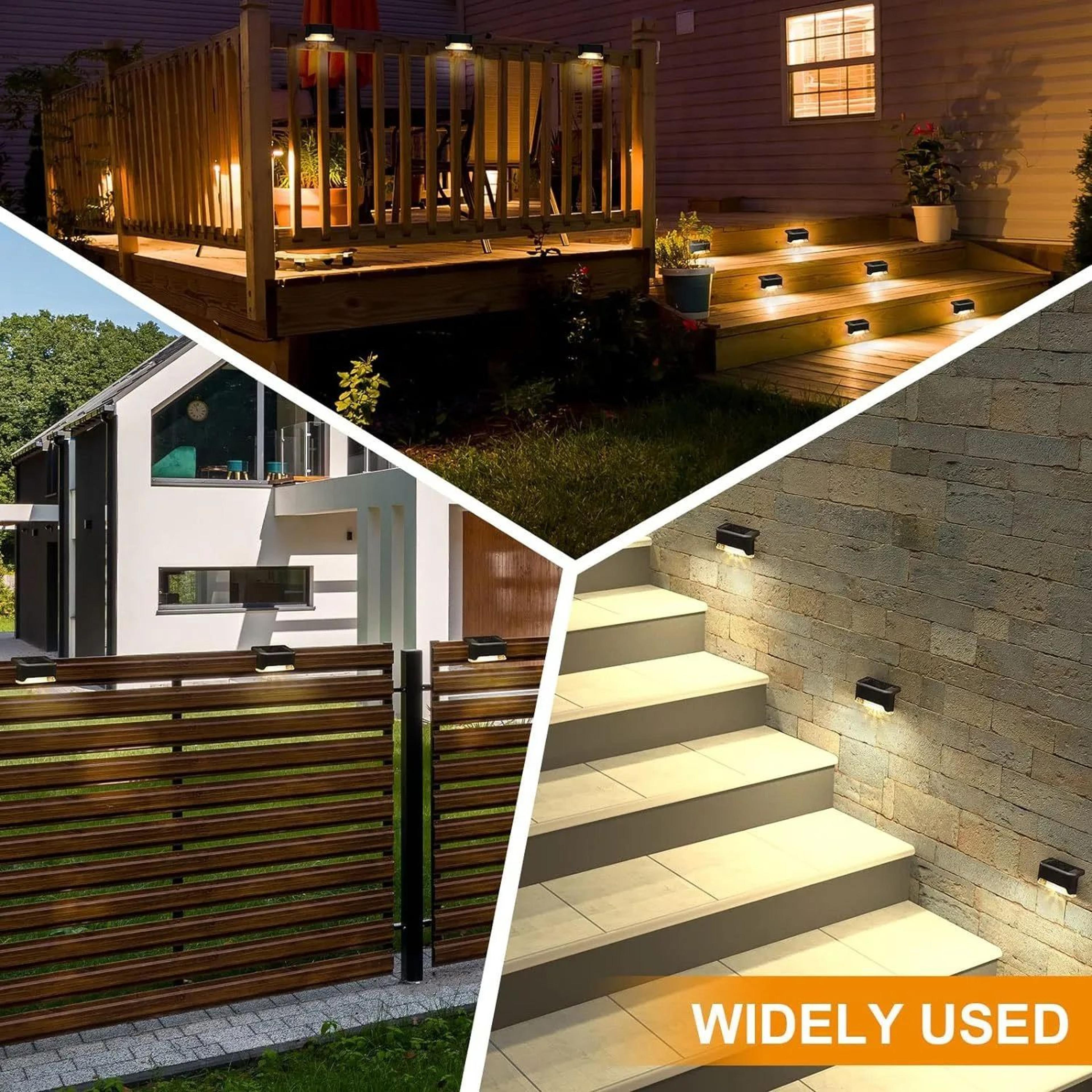 LED Solar Step Light  Waterproof Outdoor Stair Path Fence  Garden Deck Lighting 4