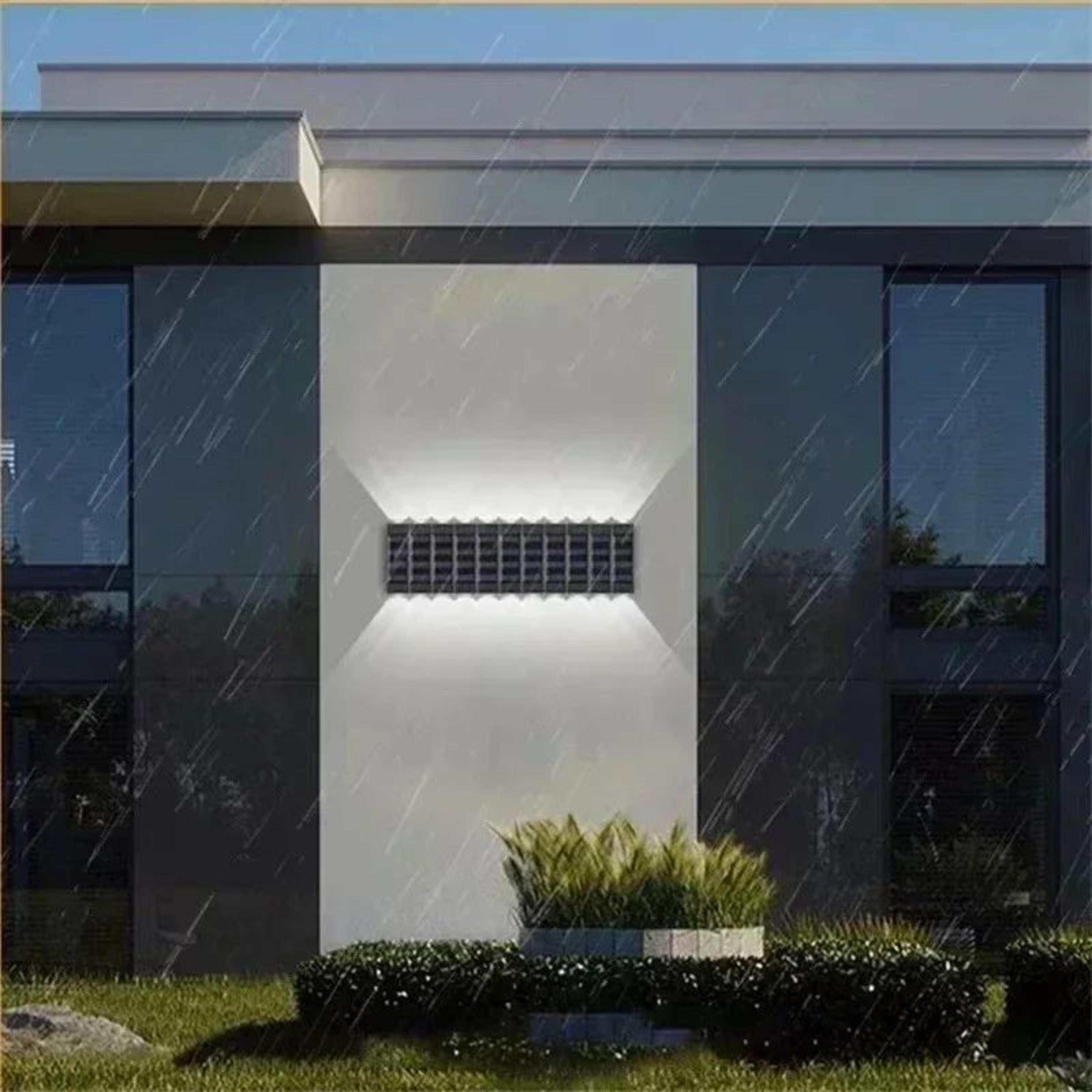 LED Solar Wall Lamp  IP65 Waterproof Up  Down Outdoor Garden Fence Light With Auto OnOff 4