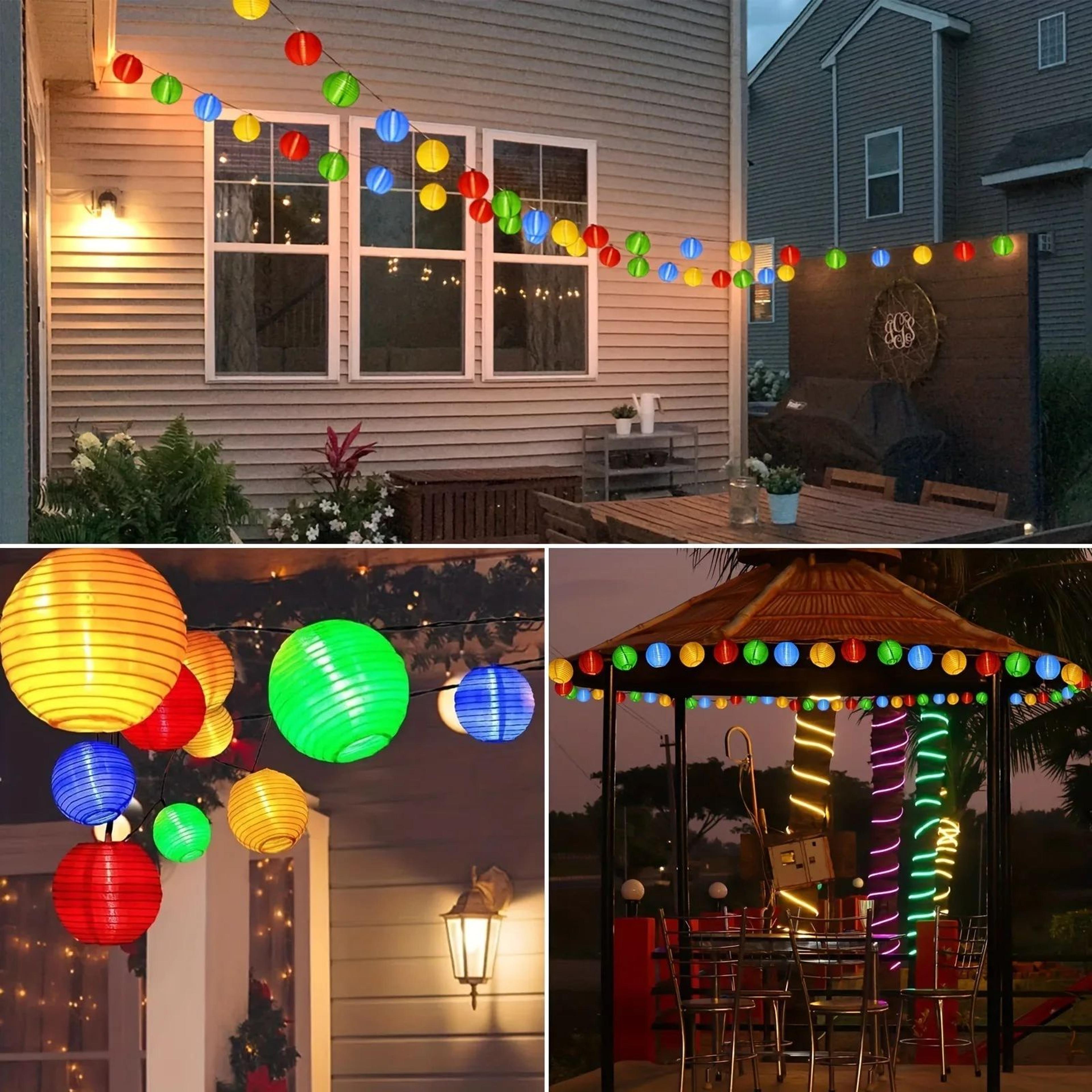 Solar LED Lantern String Lights  Waterproof Fairy Lights For Garden Patio Christmas  Party Decor 4
