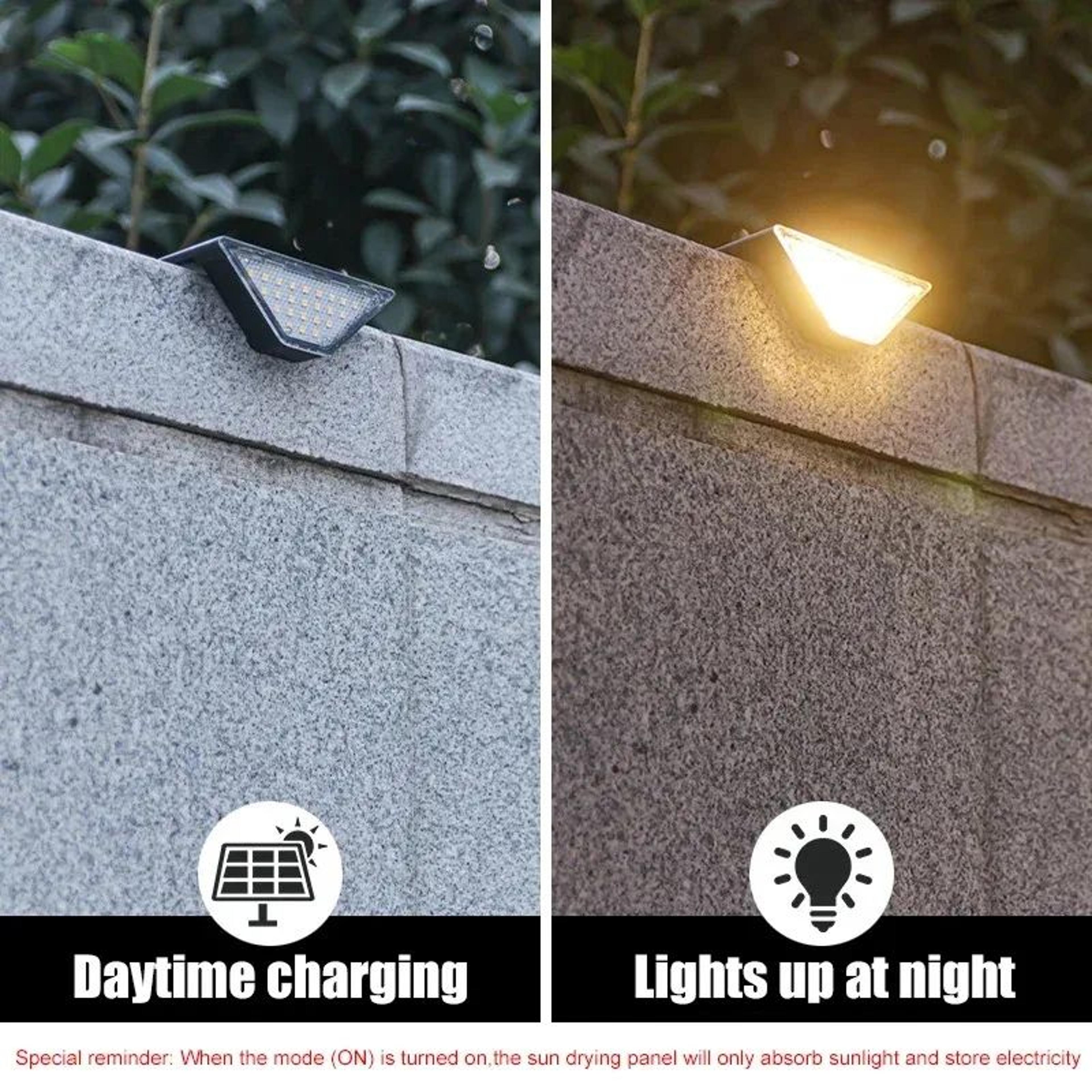 AlliLit LED Solar Step Lights  Waterproof Outdoor Deck Stair Patio  Garden Path Lights 1