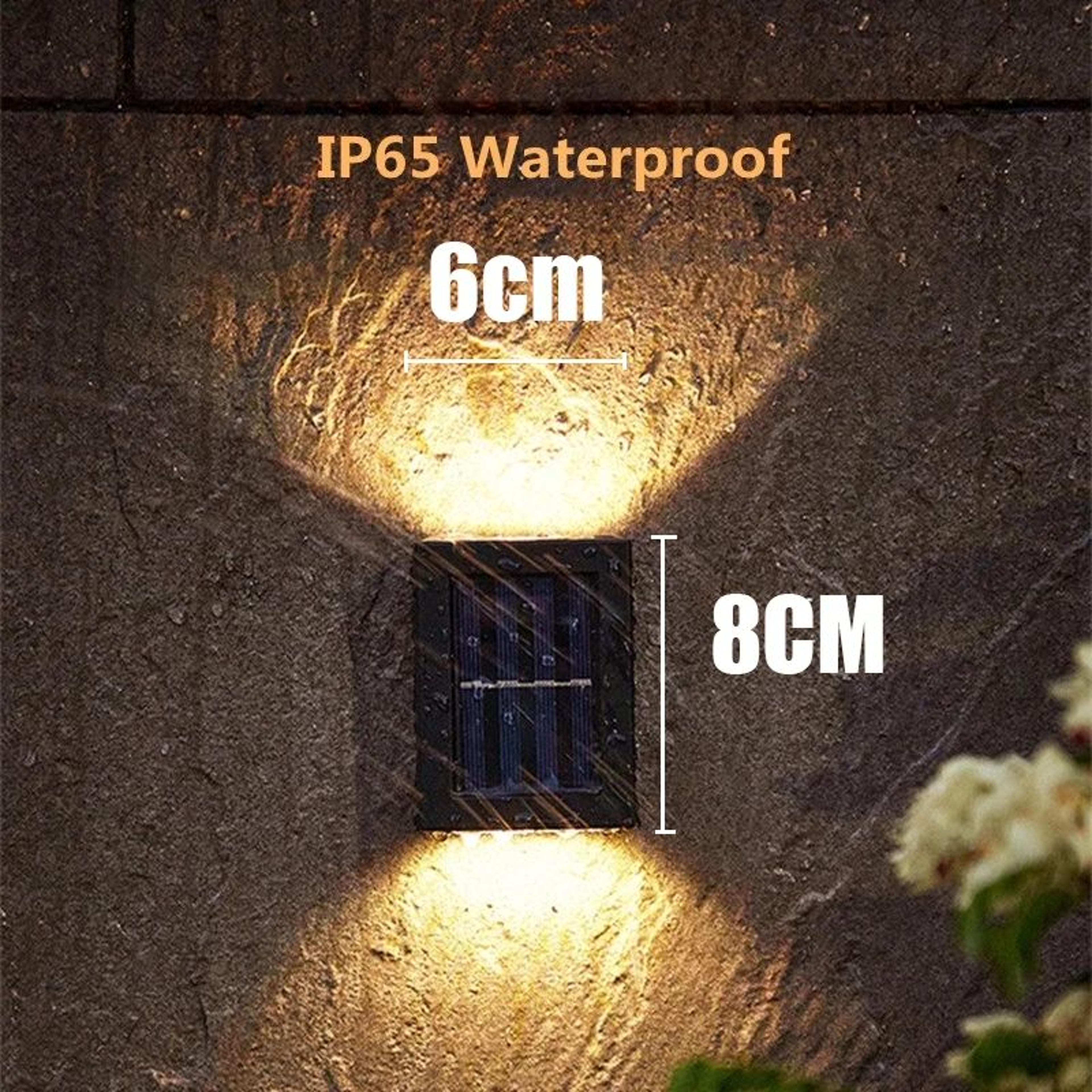 AlliLit LED Solar Step Lights  Waterproof Outdoor Deck Stair Patio  Garden Path Lights 6