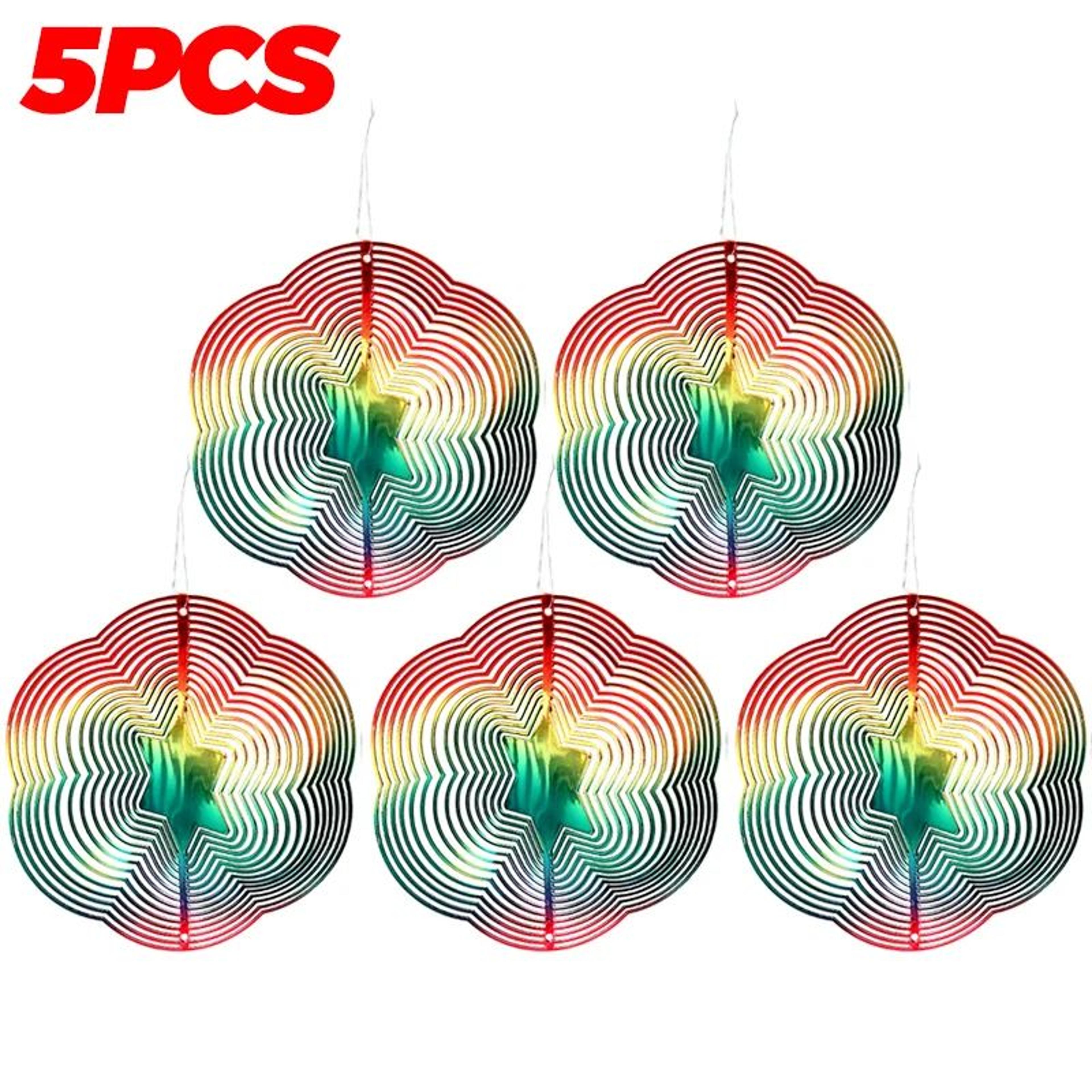 3D Reflective Bird Deterrent Wind Spinner  Rotating Bird Repeller For Gardens Farms Vineyards  Orch 14