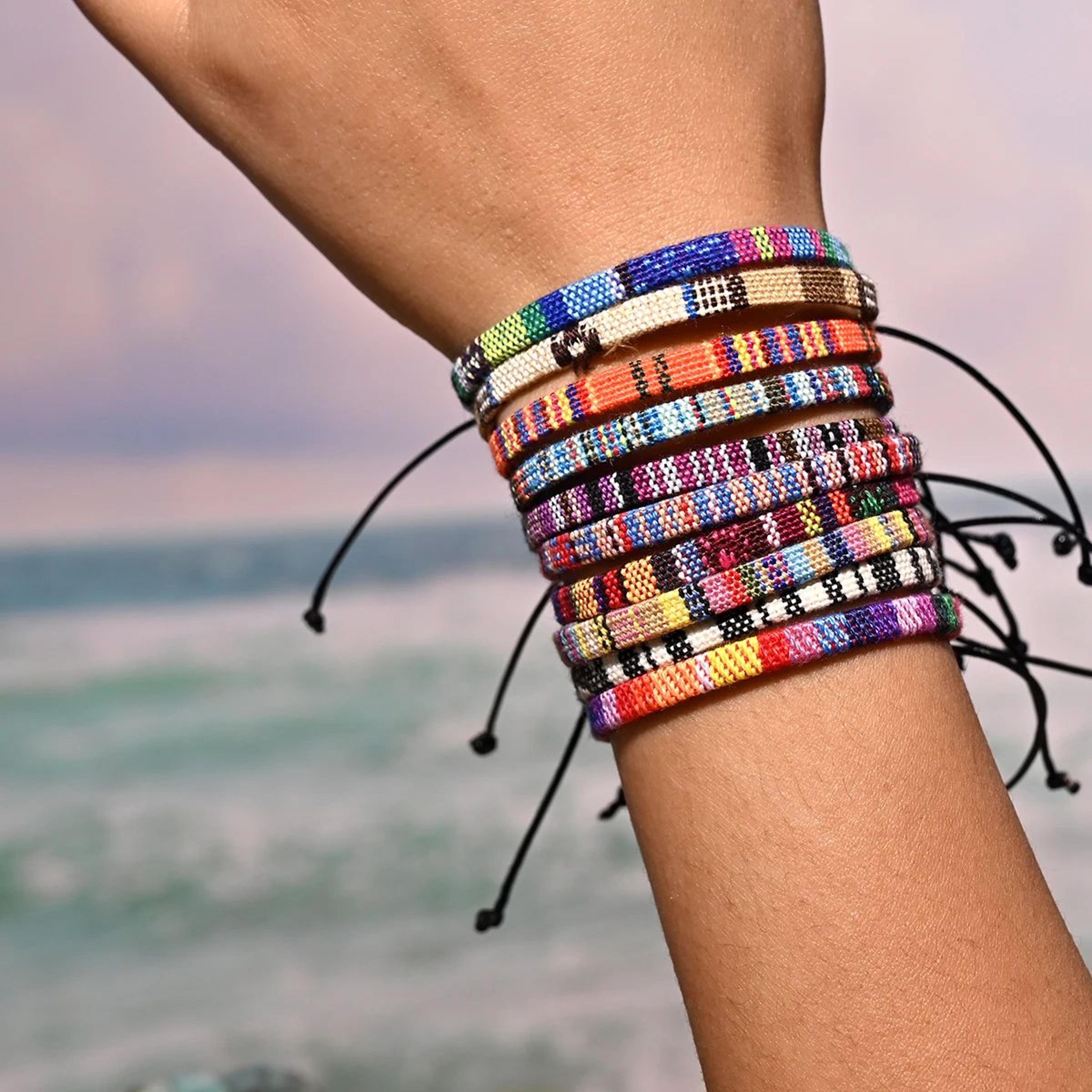 Bohemian Friendship Bracelets Set  10 Pcs Woven Yarn Beach Charm Bracelets For Women  Men 1