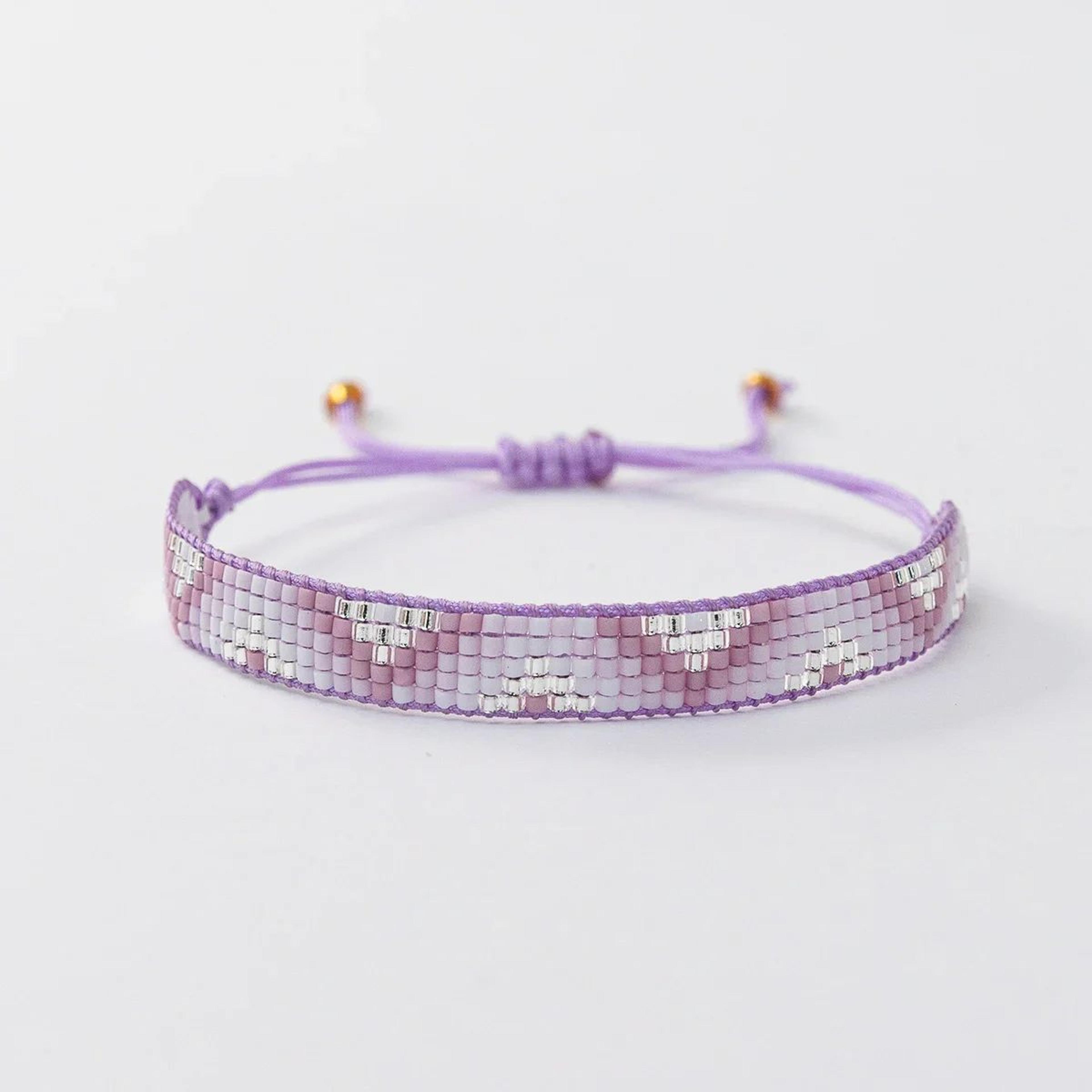 ALIYA Miyuki Seed Bead Bracelet  Adjustable Handmade Rope Chain Charm Bracelet For Women  Girls 7