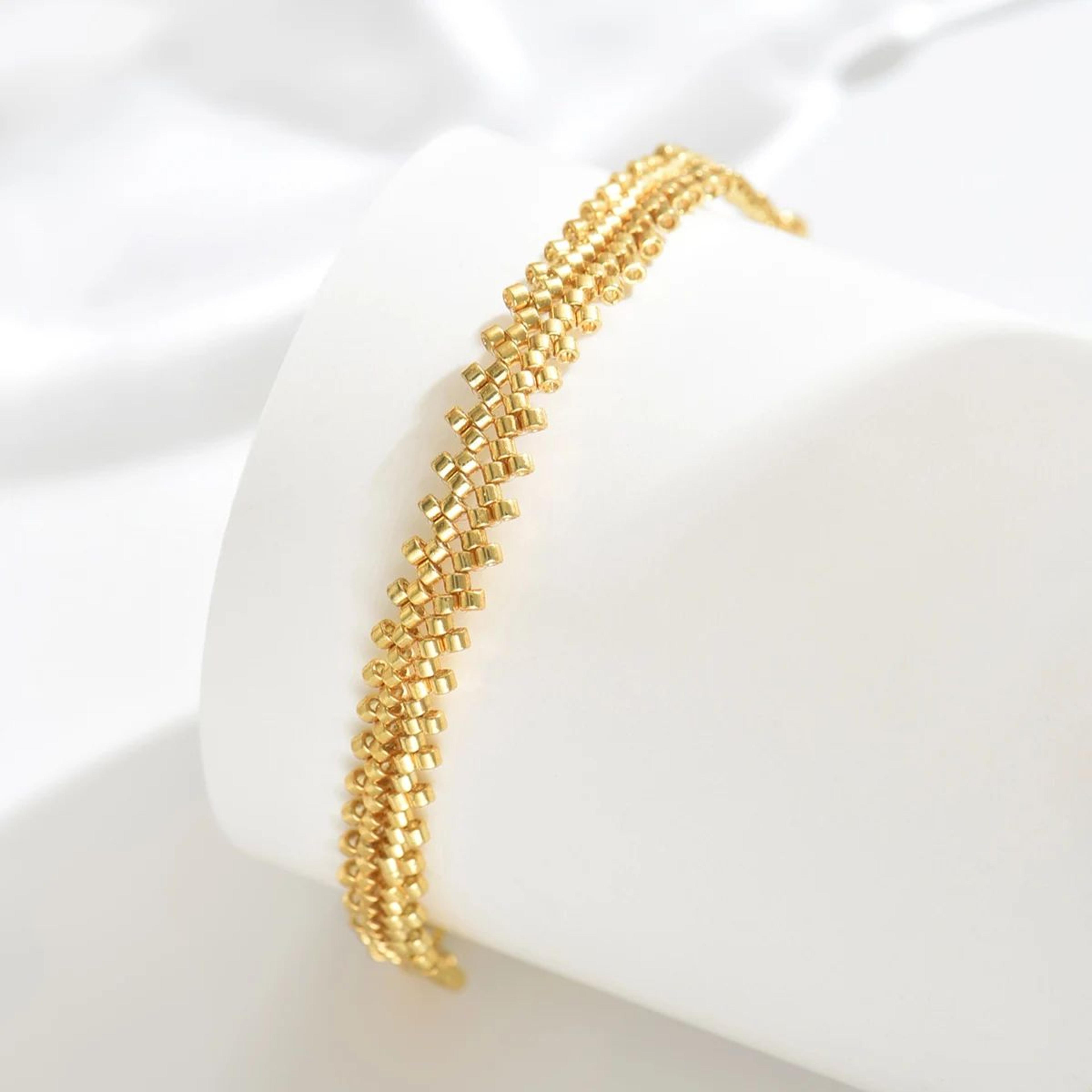 ZHONGVI Bohemian Braided Chain Bracelet  Stainless Steel Minimalist Bangle For Women Adjustable Eve 11