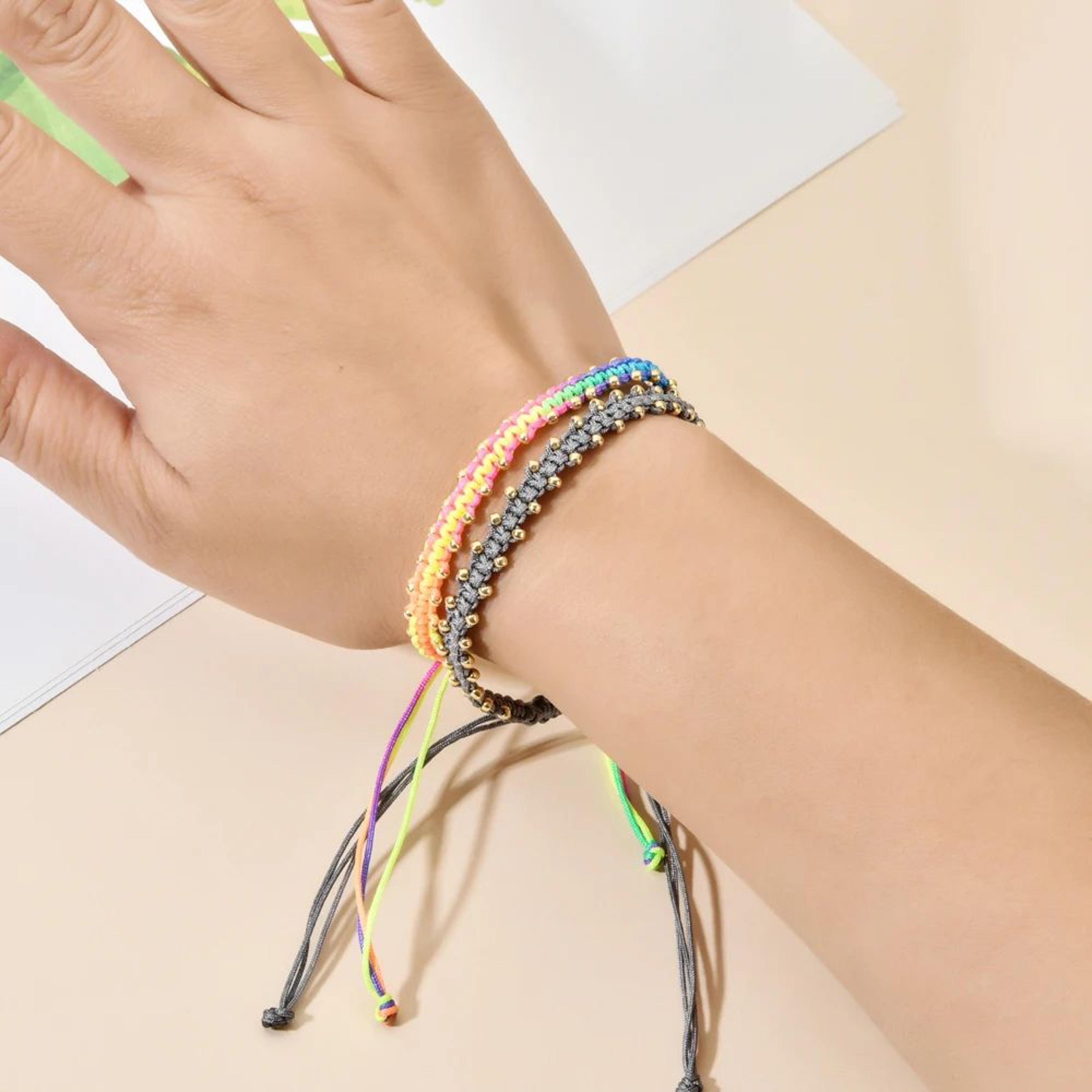 ZMZY Handmade Miyuki Beaded Woven Bracelet  Adjustable Cotton Rope Boho Tassel Bracelet For Women   3